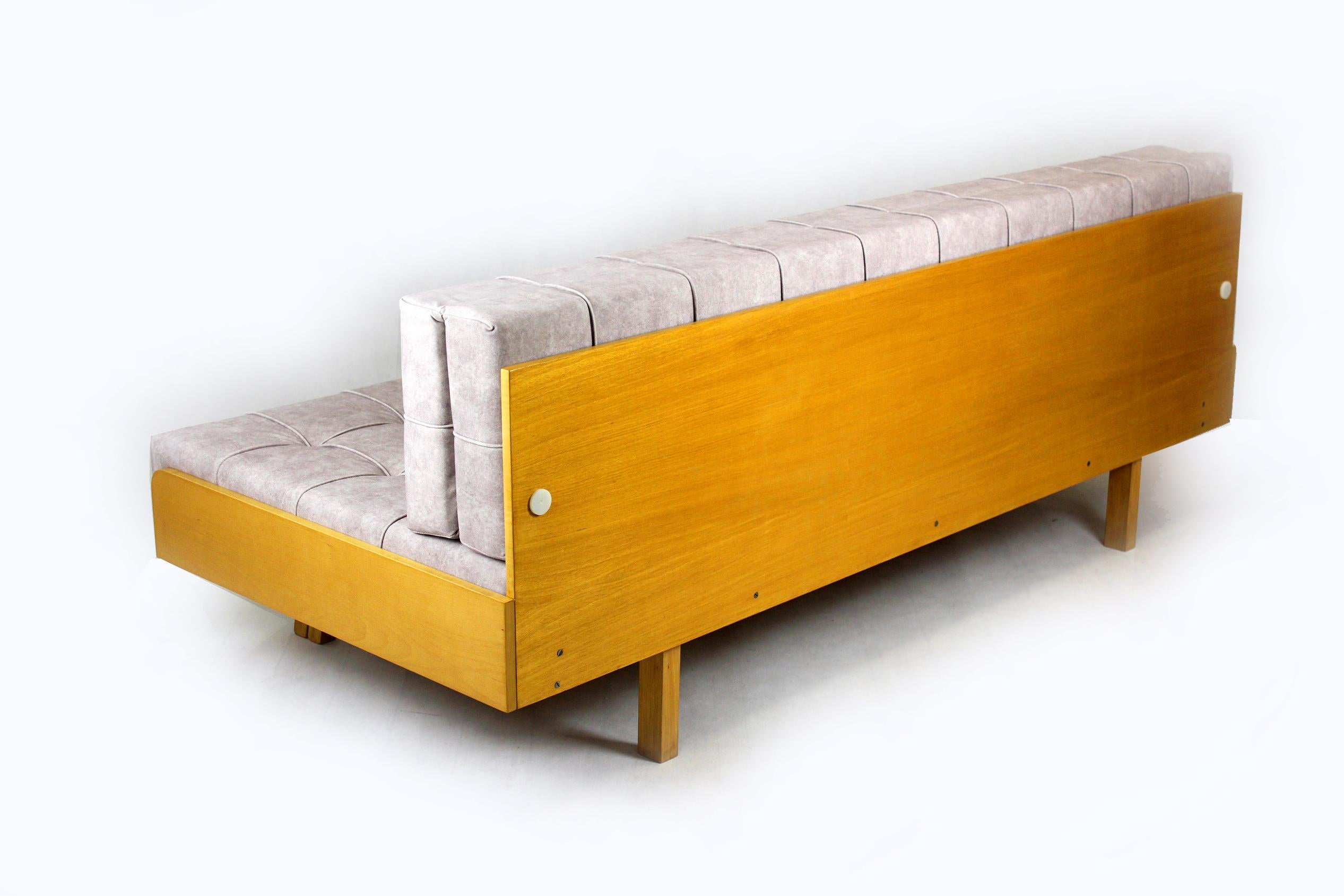 Restored Mid-Century Convertible Sofa by Ludvik Volak for Holesov, 1960s 8