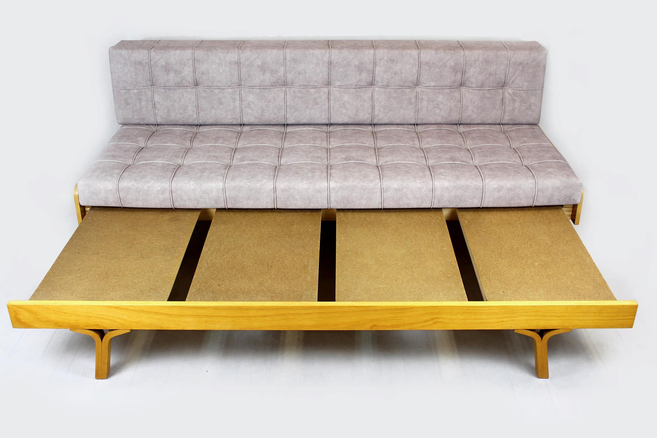 Mid-Century Modern Restored Mid-Century Convertible Sofa by Ludvik Volak for Holesov, 1960s
