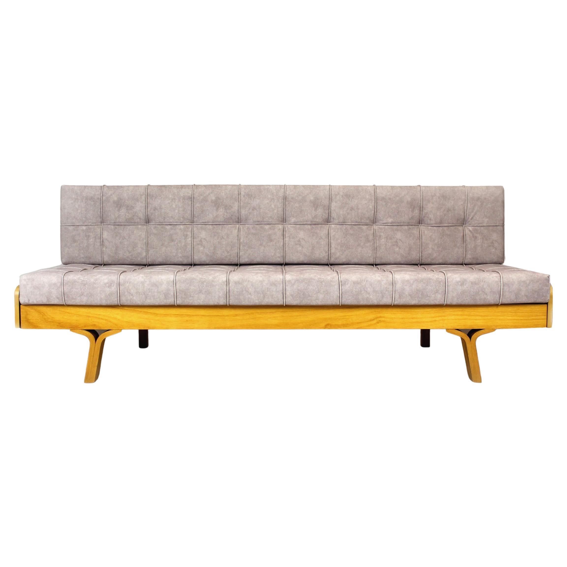 Restored Mid-Century Convertible Sofa by Ludvik Volak for Holesov, 1960s