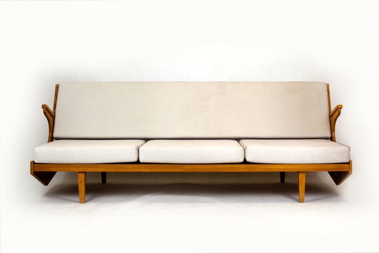 Restored Mid-Century Convertible Sofa from Opp Drevovyroba, 1970s For Sale  at 1stDibs