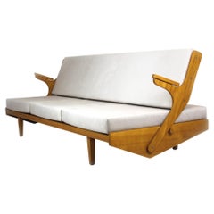 Restored Mid-Century Convertible Sofa from Opp Drevovyroba, 1970s