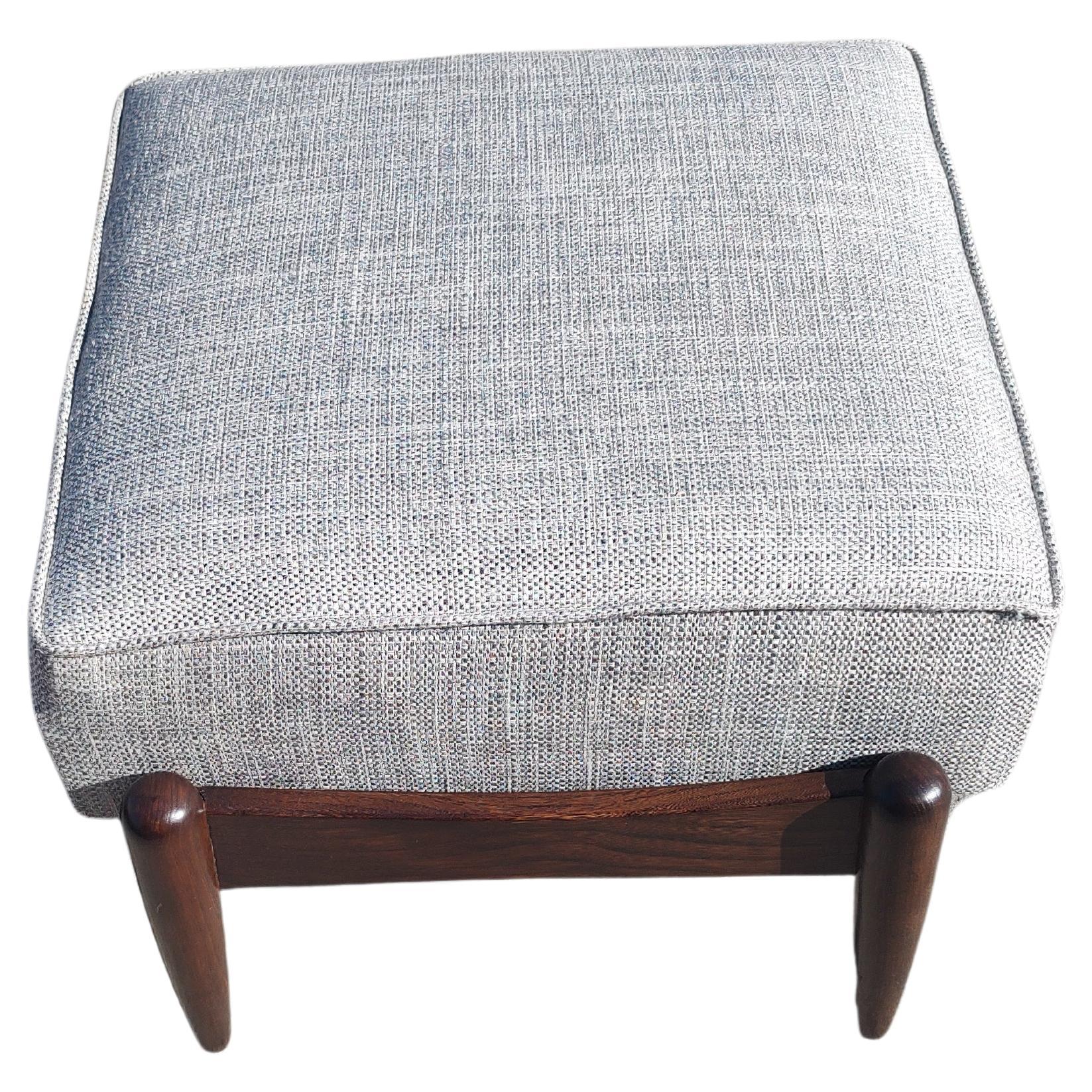 Scandinavian Modern Restored Mid Century Danish Modern Lounge Chair & Ottoman by Ib Kofod Larsen  For Sale
