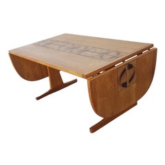 Restored Mid Century Danish Tile top Dining Table in the style of Gangsø Møbler