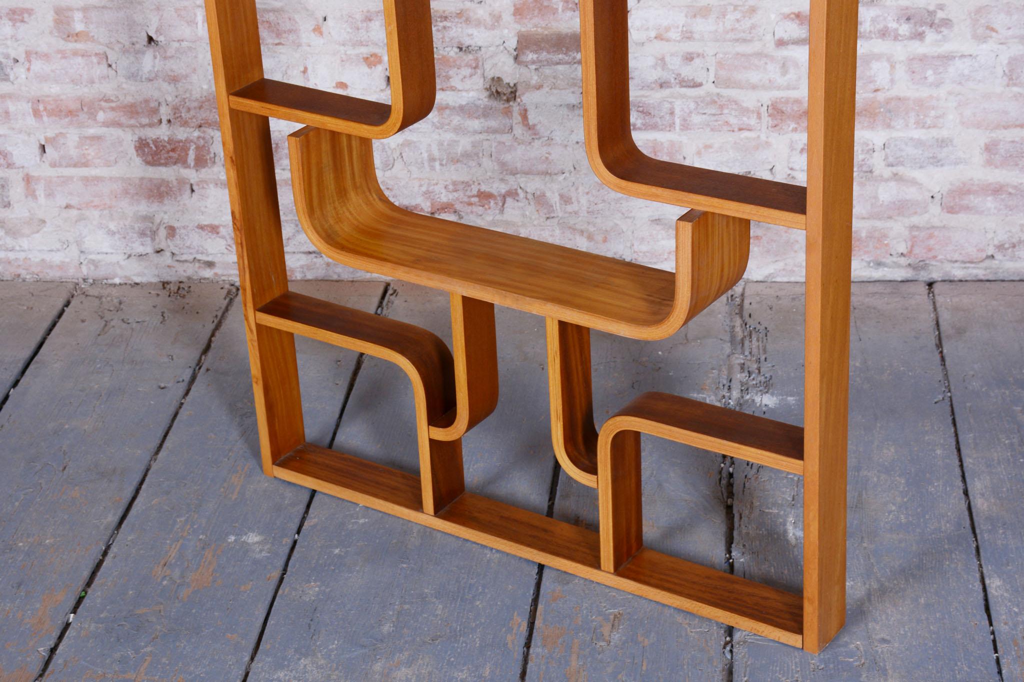 Wood Restored Mid-Century Divider, by Ludvik Volak, Revived Polish, Czech, 1960s For Sale