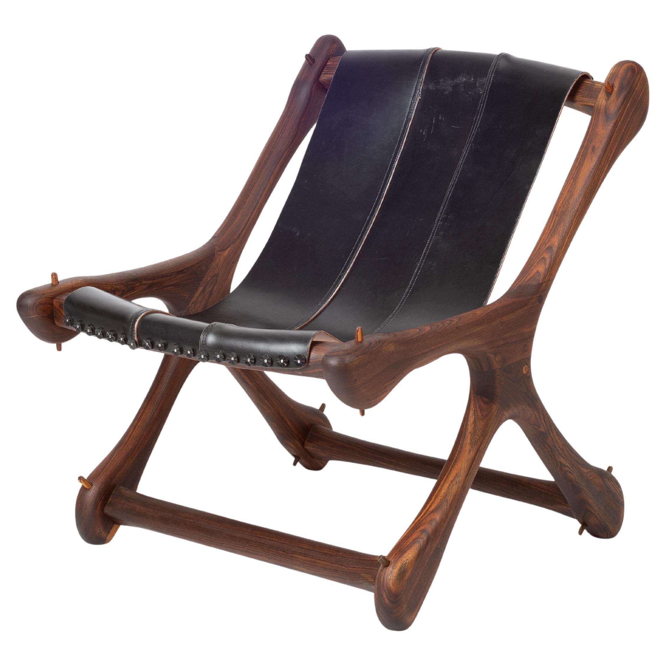 Restored Mid-Century Don Shoemaker "Sloucher" Sling Chair For Senal S.A. For Sale