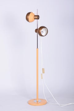 Restaurierte Stehlampe aus der Mitte des Jahrhunderts, von Drukov, Metall, neu verkabelt, tschechisch, 1970er Jahre