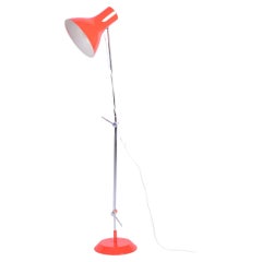 Restored Mid-Century Floor Lamp, by J. Hůrka for NAPAKO, Chrome, Czech, 1950s