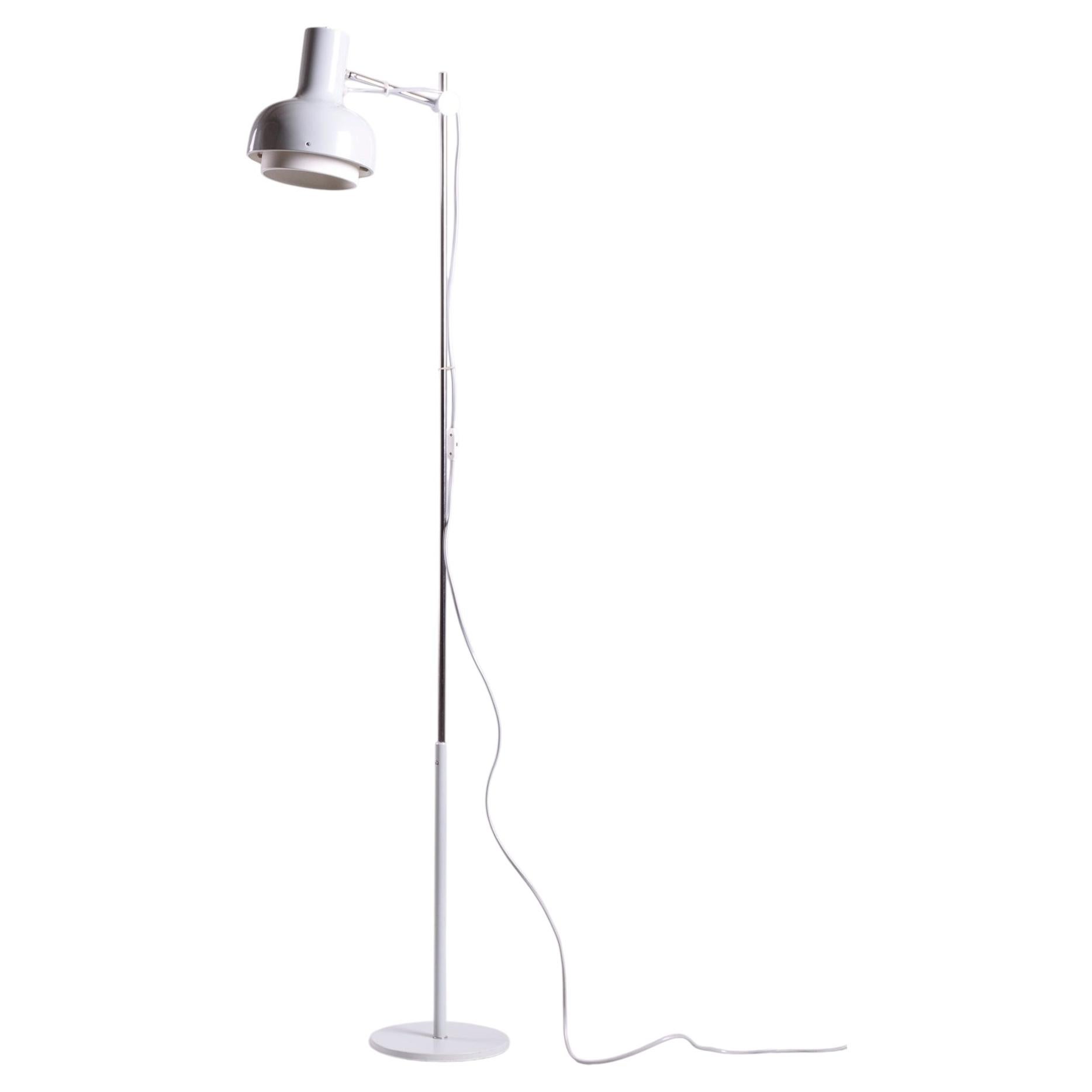 Restored Mid-Century Floor Lamp, by J. Hůrka for NAPAKO, Chrome, Czech, 1960s