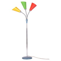 Restaurierte Stehlampe aus der Mitte des Jahrhunderts, von Lidokov-Boskovice, Chrom, Tschechien, 1950er Jahre