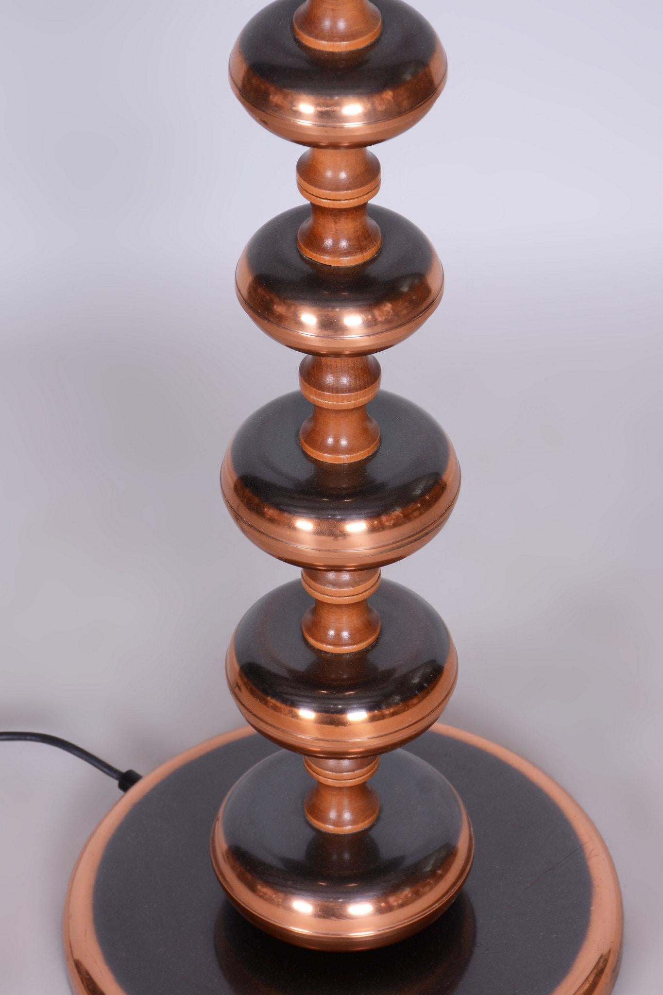 Mid-20th Century Restored Mid-Century Floor Lamp, Steel, Copper, Czech, 1960s For Sale