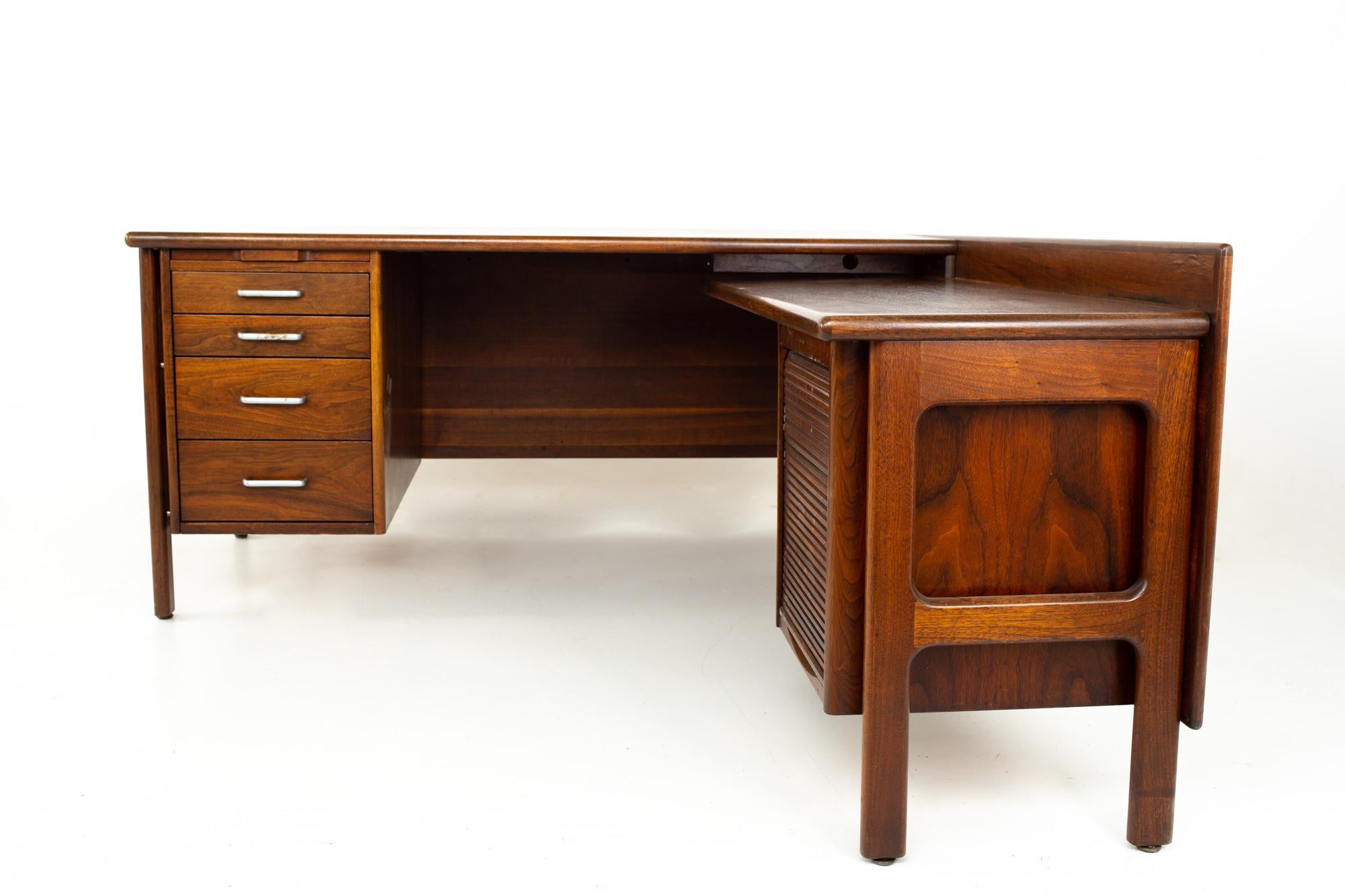 vintage l shaped desk