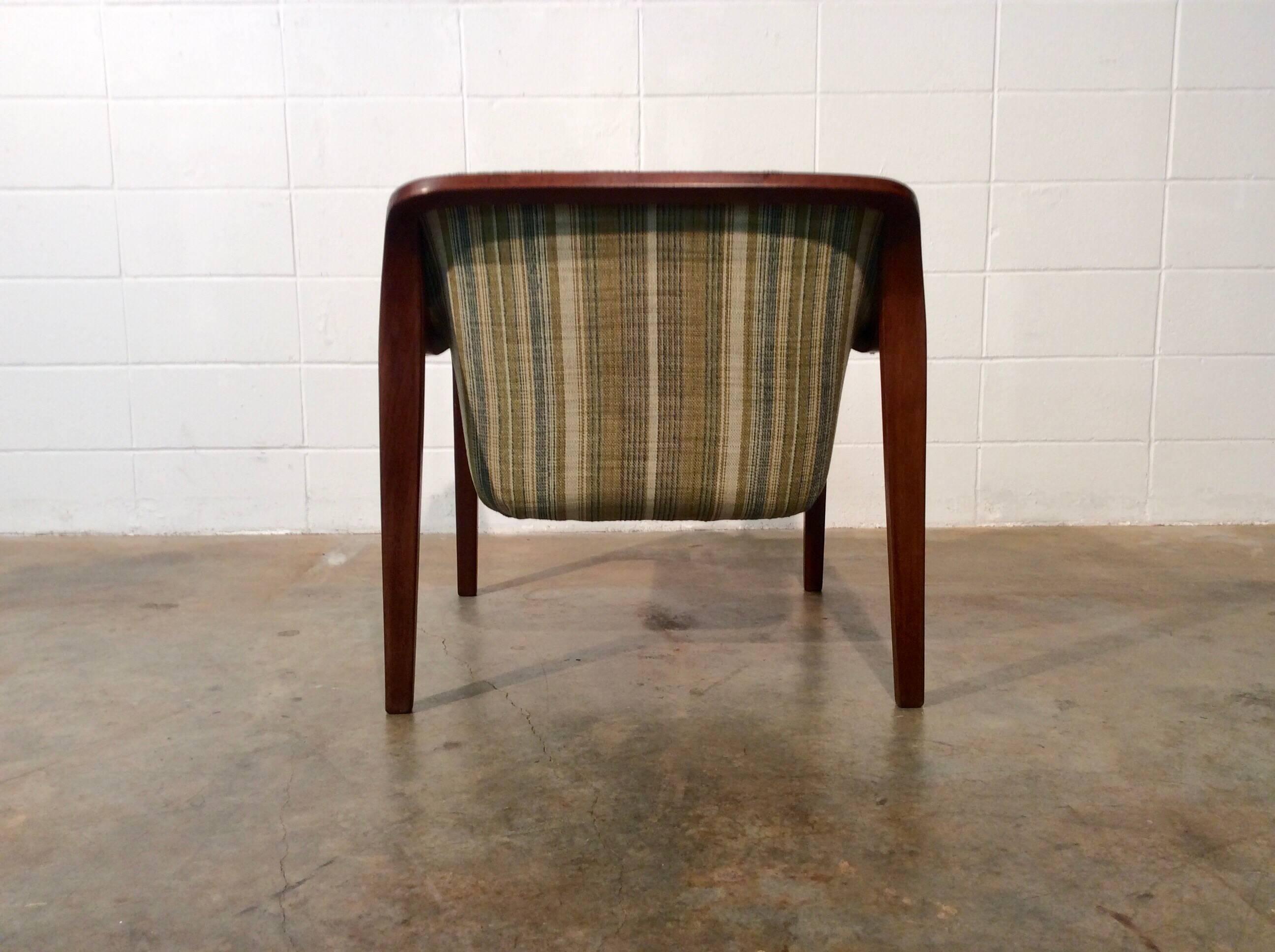 Restored Mid-Century Modern Bent Wood Lounge Chair, Bill Stephens for Knoll 1