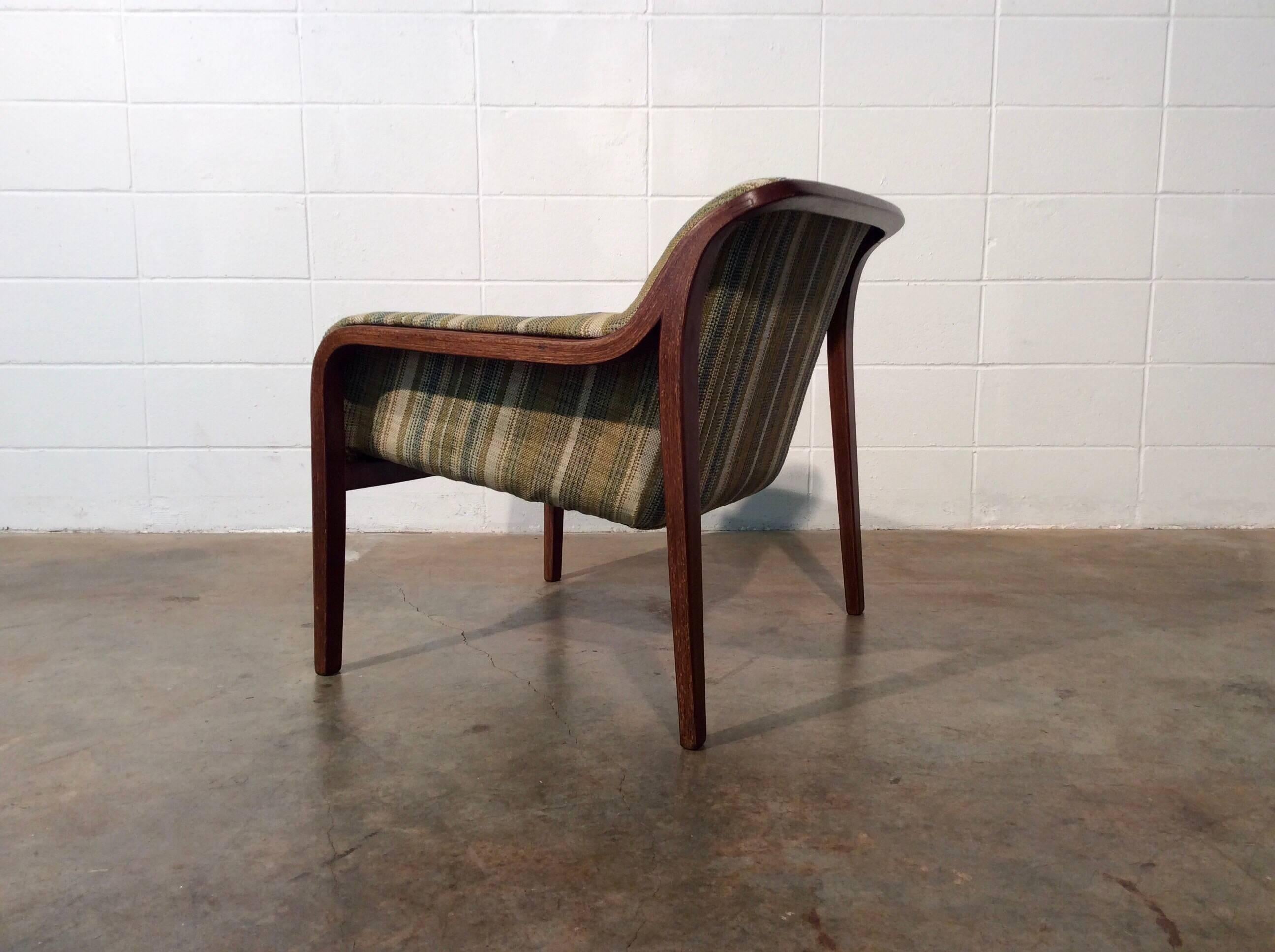 Restored Mid-Century Modern Bent Wood Lounge Chair, Bill Stephens for Knoll 2