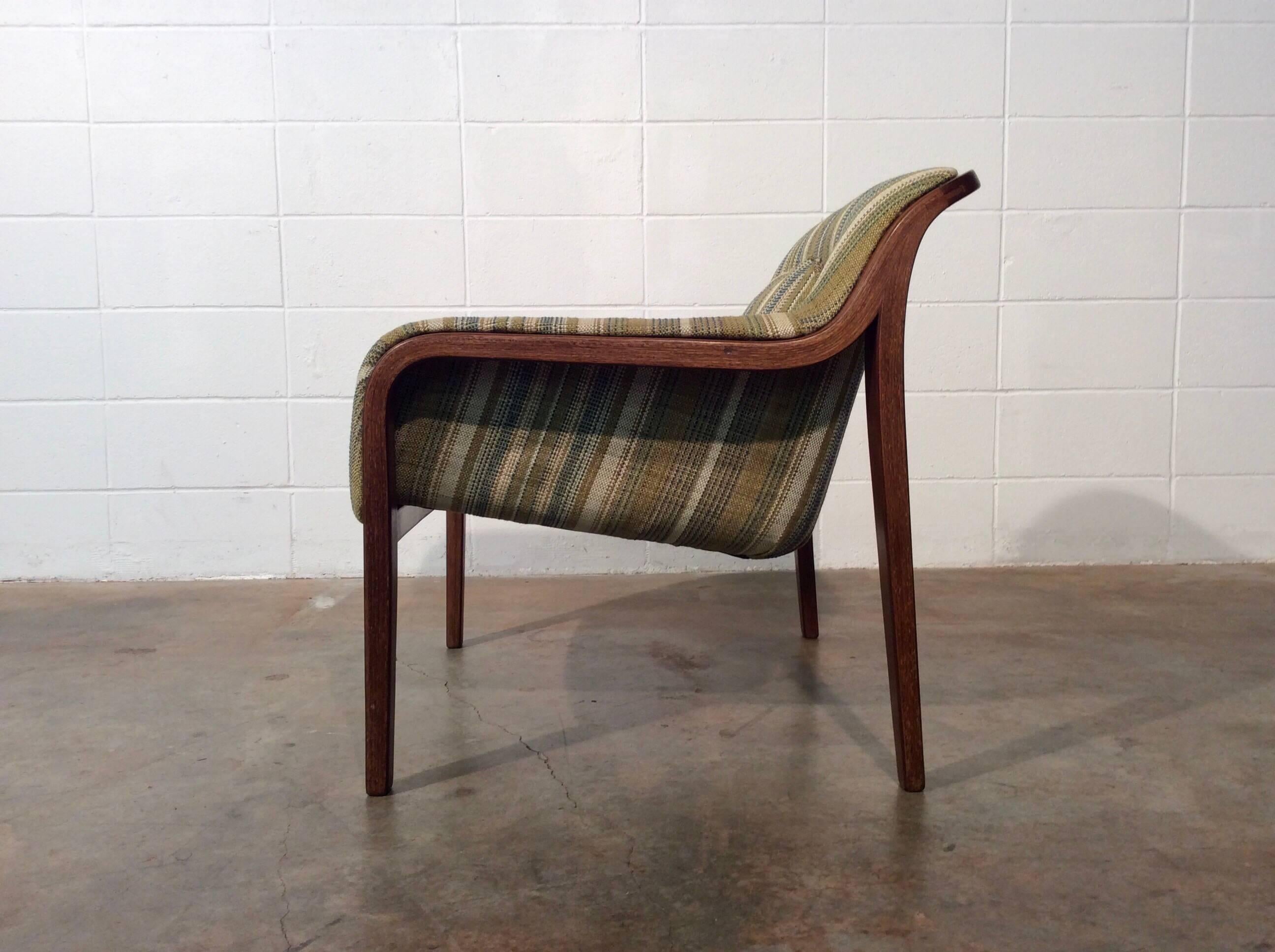 Restored Mid-Century Modern Bent Wood Lounge Chair, Bill Stephens for Knoll 3