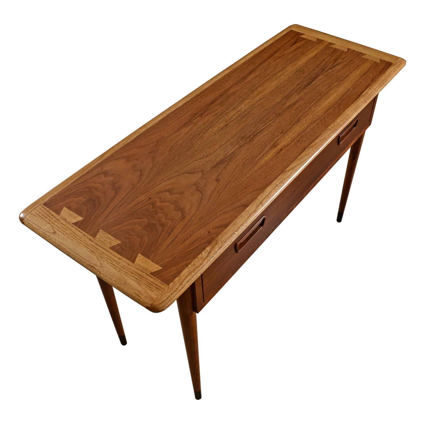 Refinished Mid-Century Modern Lane Acclaim console table. This is a hard to find piece from the Acclaim Line. After a decade in the MCM furniture business, this is the first one we've had on our showroom. Originally intended as a hallway or console