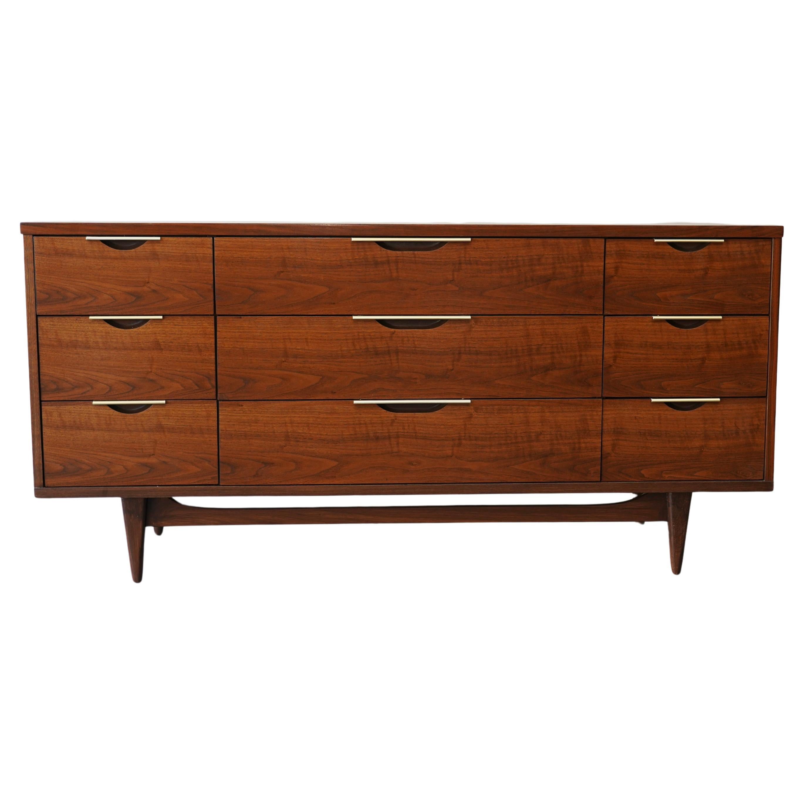 Restored Mid Century Modern Kent Coffey Tableau  Dresser Credenza