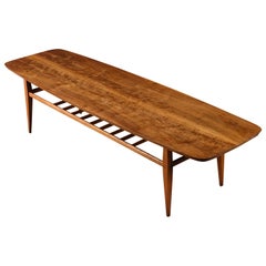 Retro Restored Mid-Century Modern Lane Accent Tiered Walnut Coffee Table