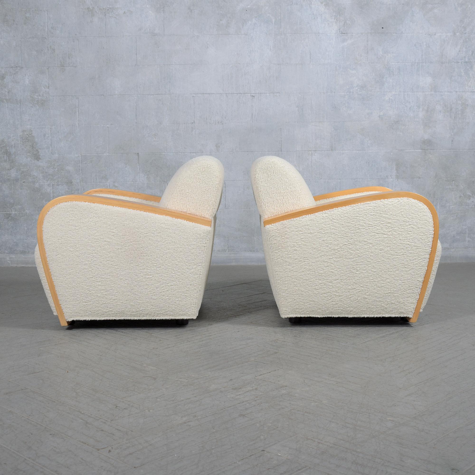 Vintage Mid-Century Modern Lounge Chairs: Restored Elegance & Comfort For Sale 5