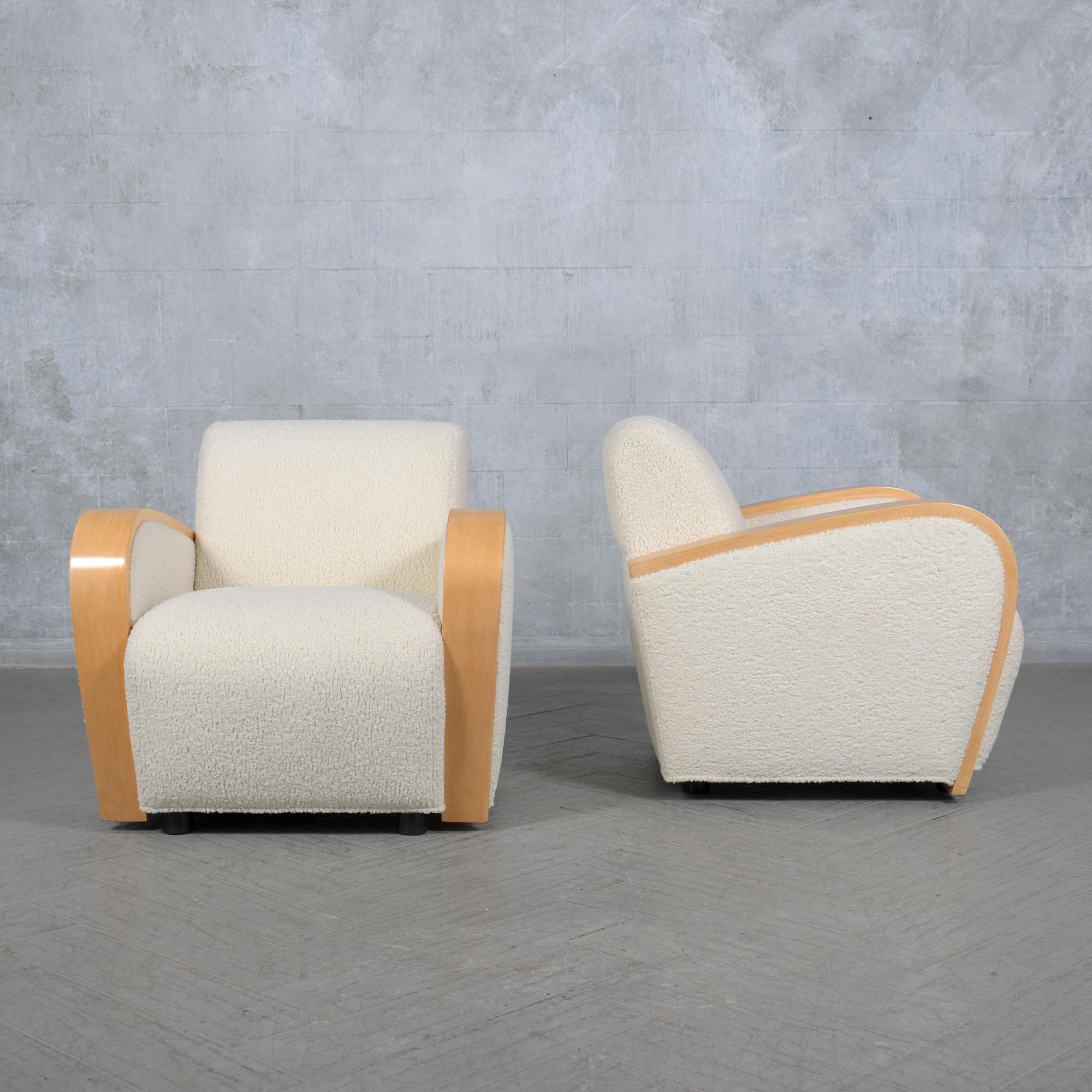 American Vintage Mid-Century Modern Lounge Chairs: Restored Elegance & Comfort For Sale