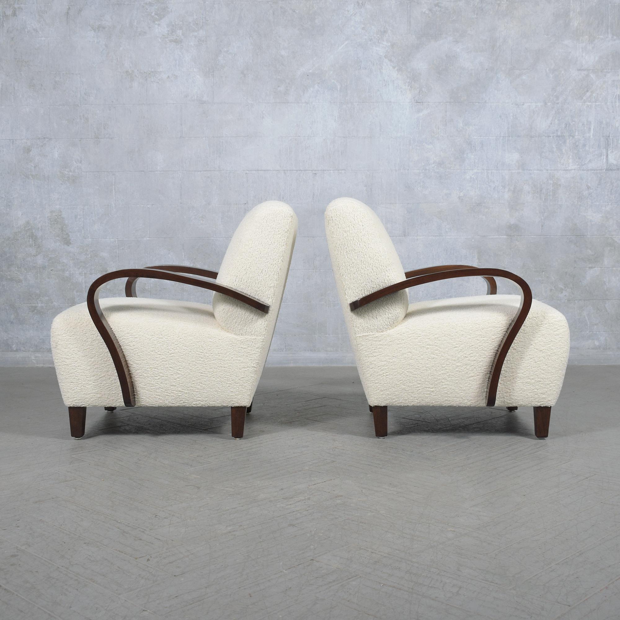 Bouclé Restored Mid-Century Modern Lounge Chairs: Timeless Style Meets Modern Comfort