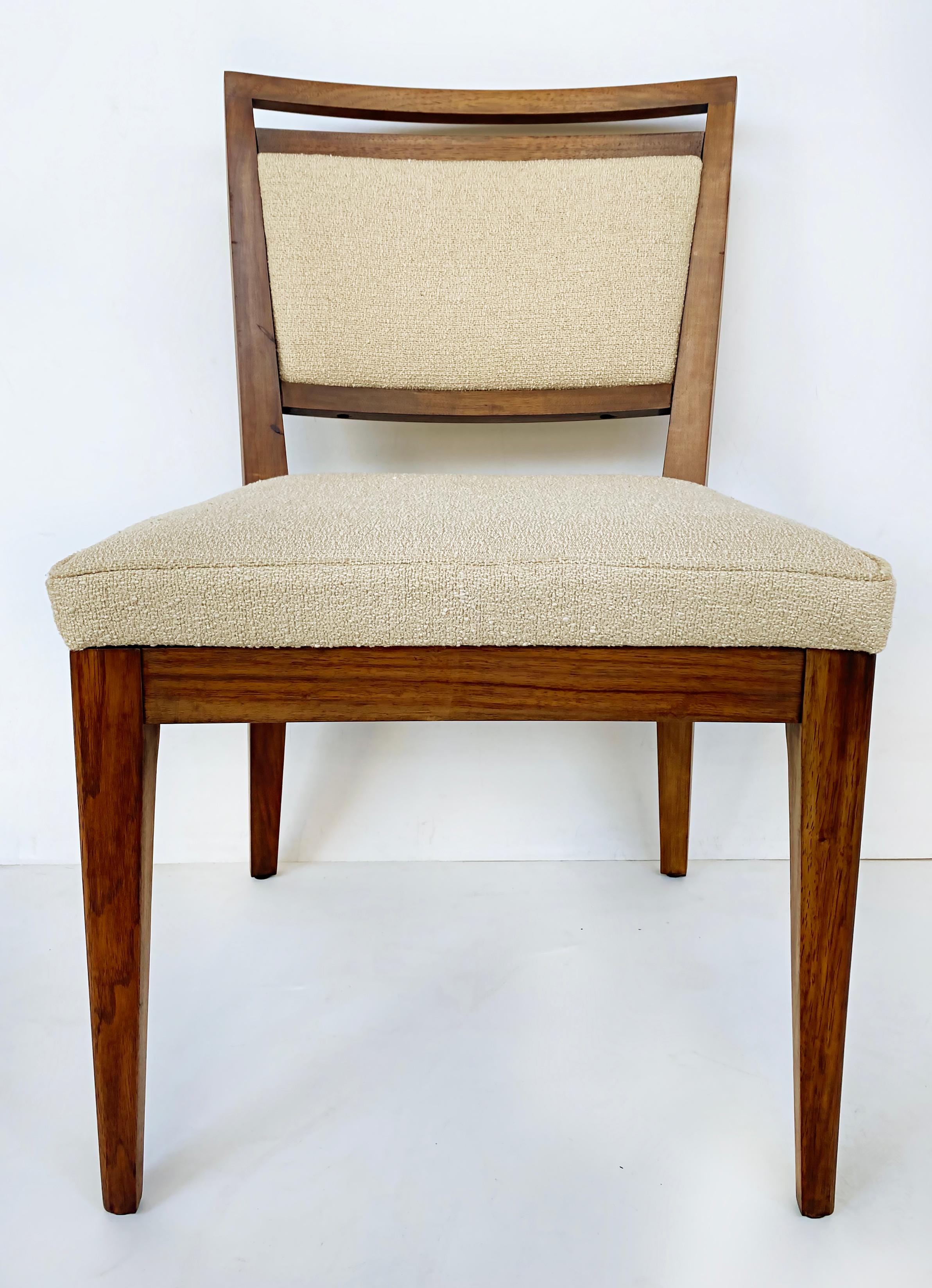 Restored Mid-Century Modern Mahogany Dining Chairs, 1950s Set of 6 4