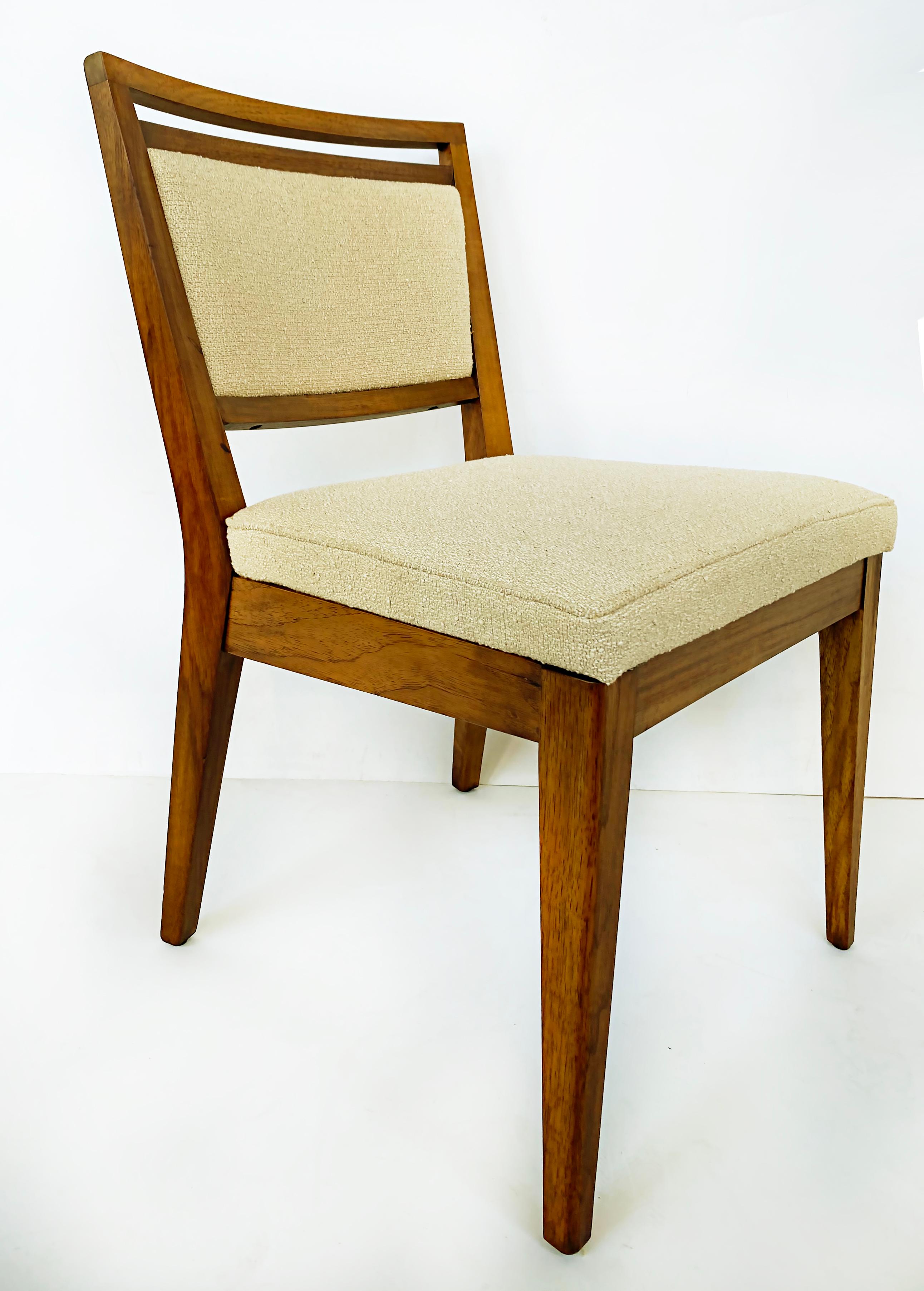 Restored Mid-Century Modern Mahogany Dining Chairs, 1950s Set of 6 5