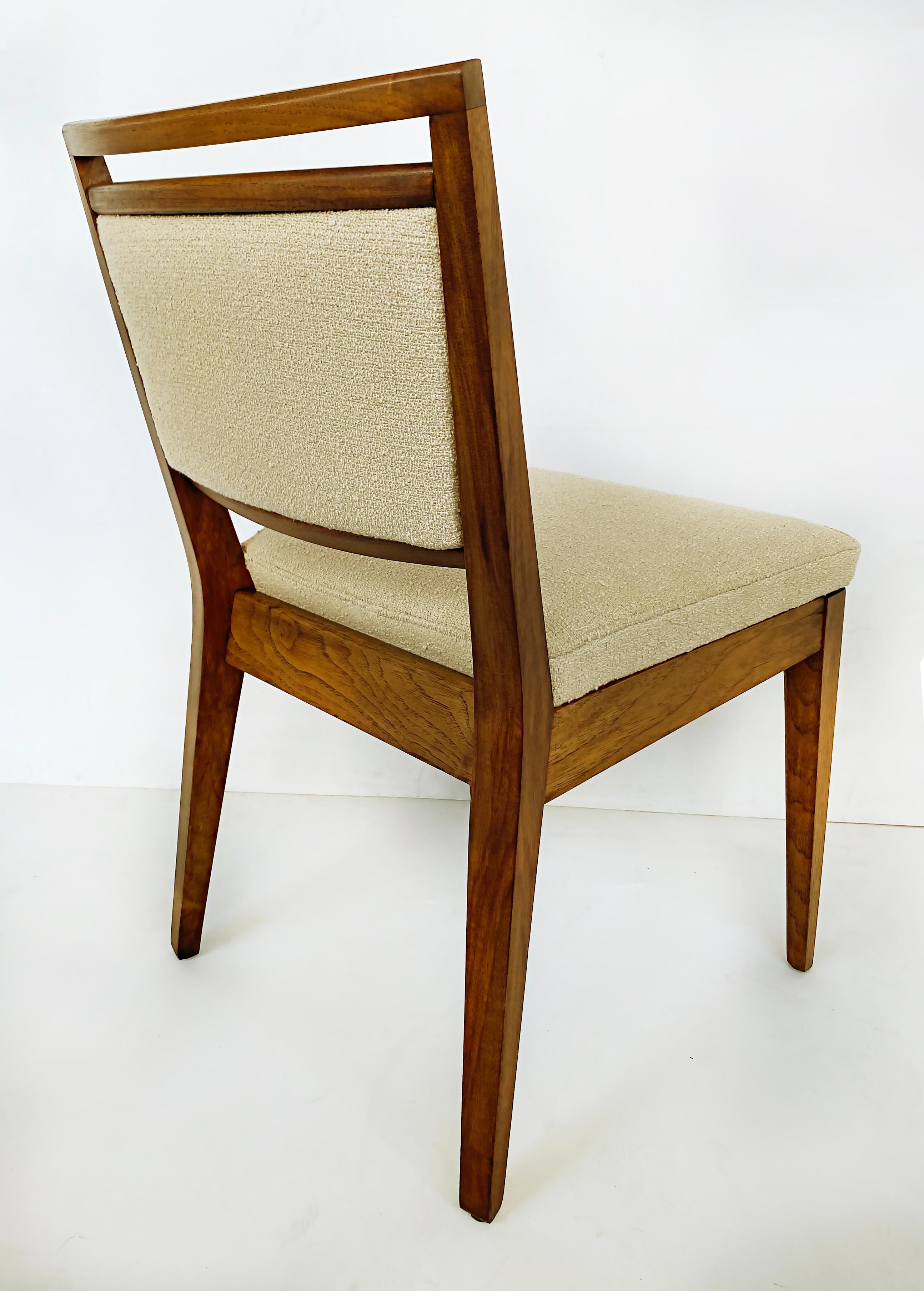 Restored Mid-Century Modern Mahogany Dining Chairs, 1950s Set of 6 7