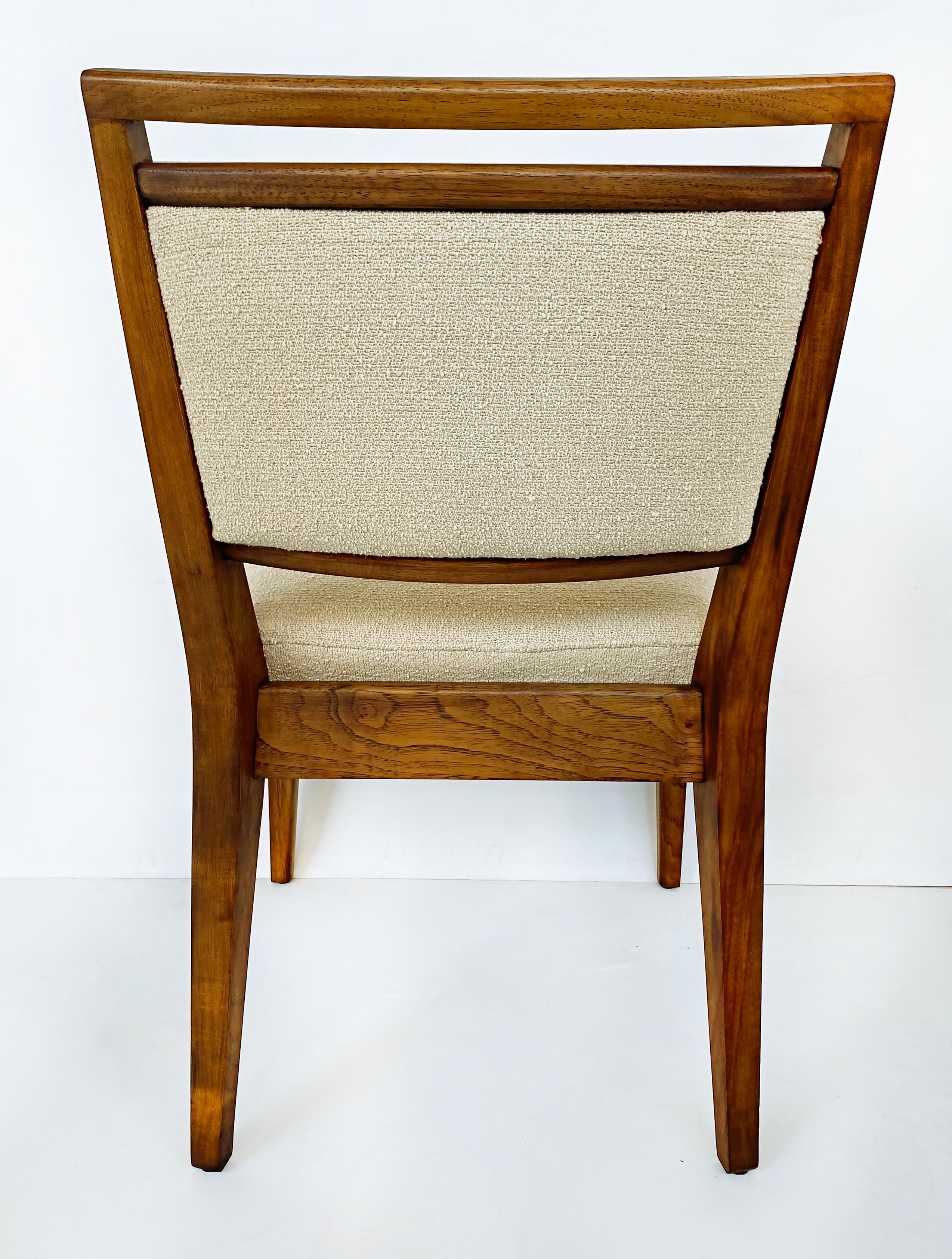 Restored Mid-Century Modern Mahogany Dining Chairs, 1950s Set of 6 8