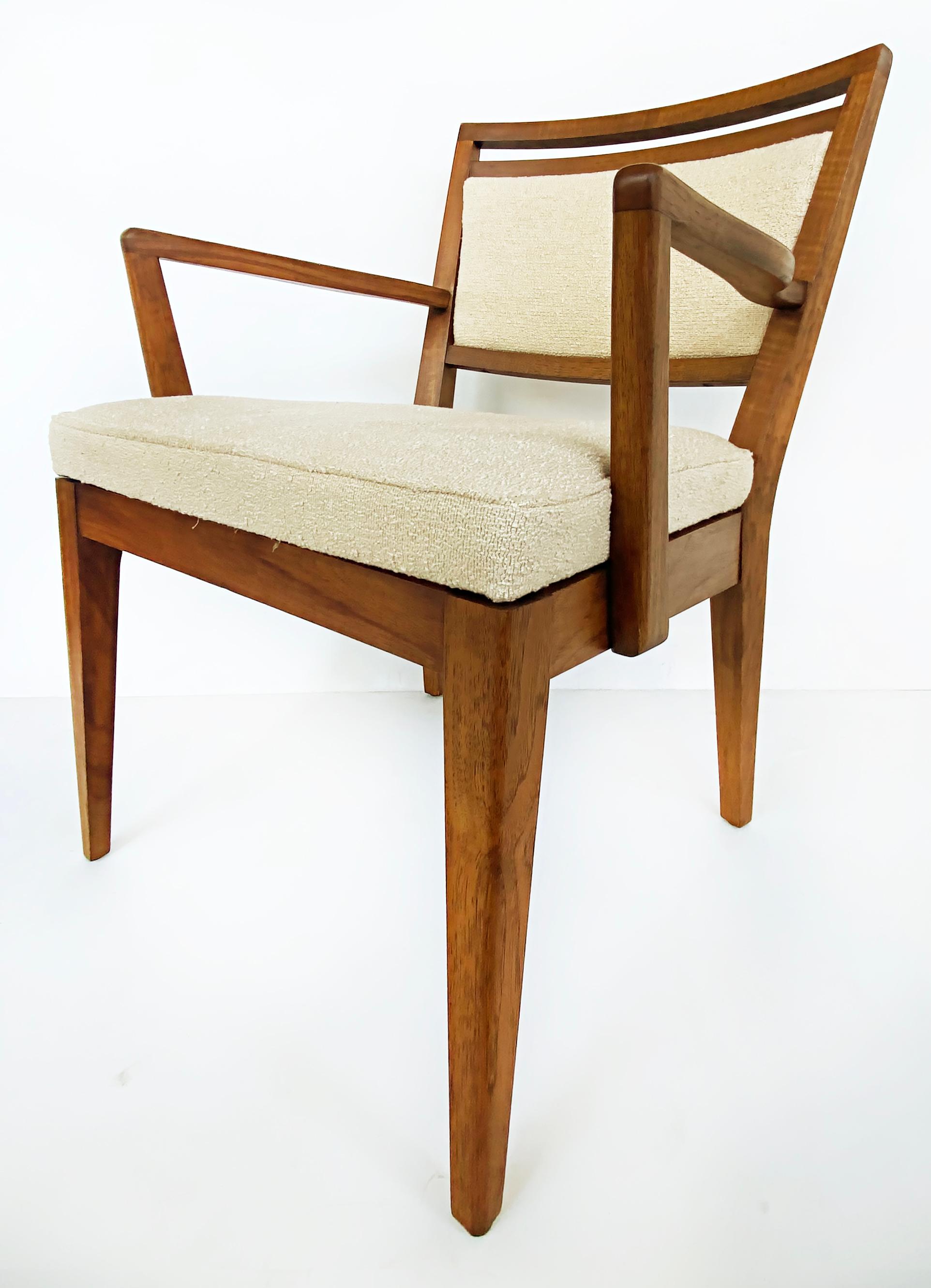 American Restored Mid-Century Modern Mahogany Dining Chairs, 1950s Set of 6