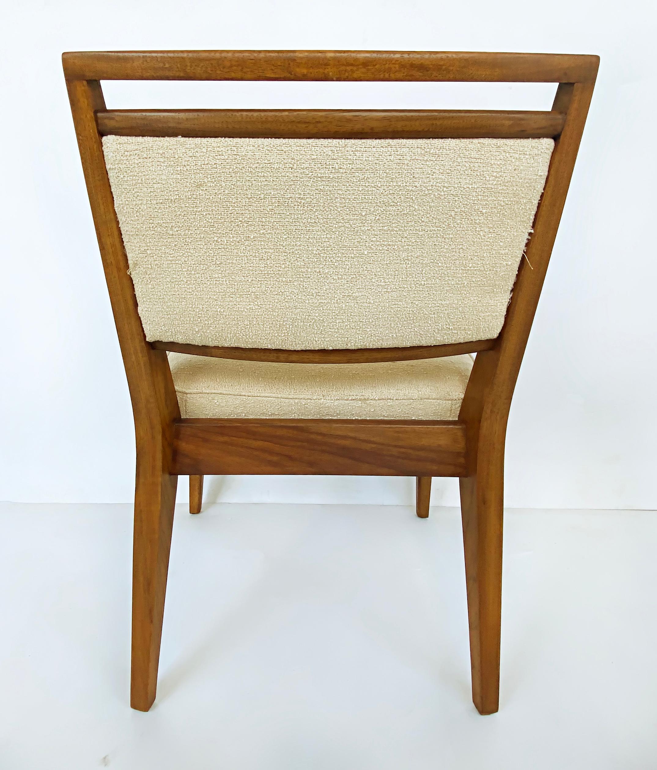 20th Century Restored Mid-Century Modern Mahogany Dining Chairs, 1950s Set of 6