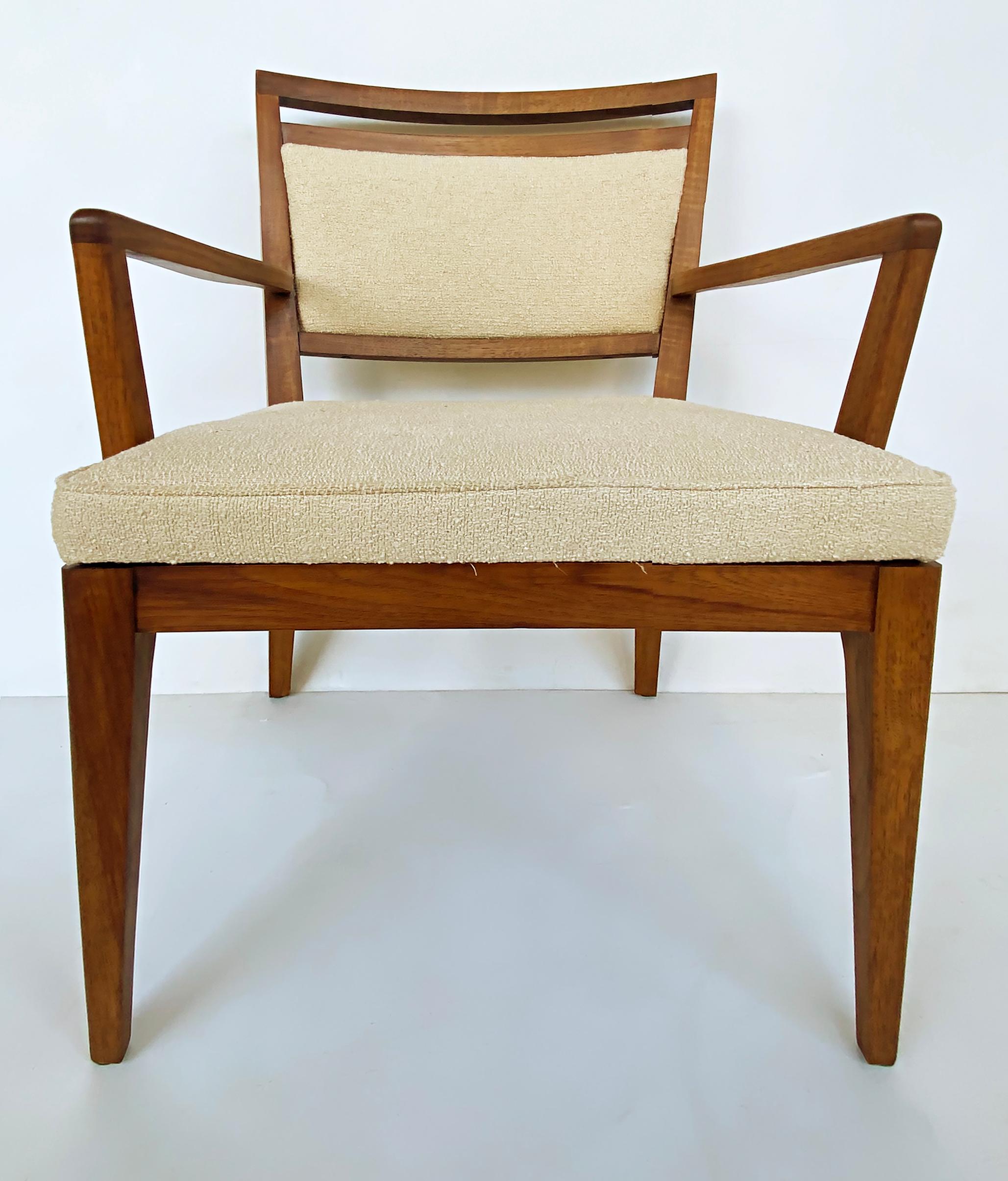 Restored Mid-Century Modern Mahogany Dining Chairs, 1950s Set of 6 3