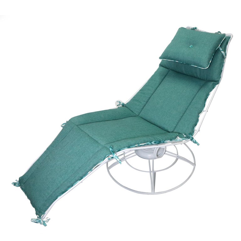 Restored MidCentury Modern Reversible Homecrest Siesta Banana Chaise