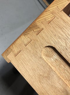 Restored Mid Century Modern Teak Wood Desk with Adjustable Base and Drop Leaf