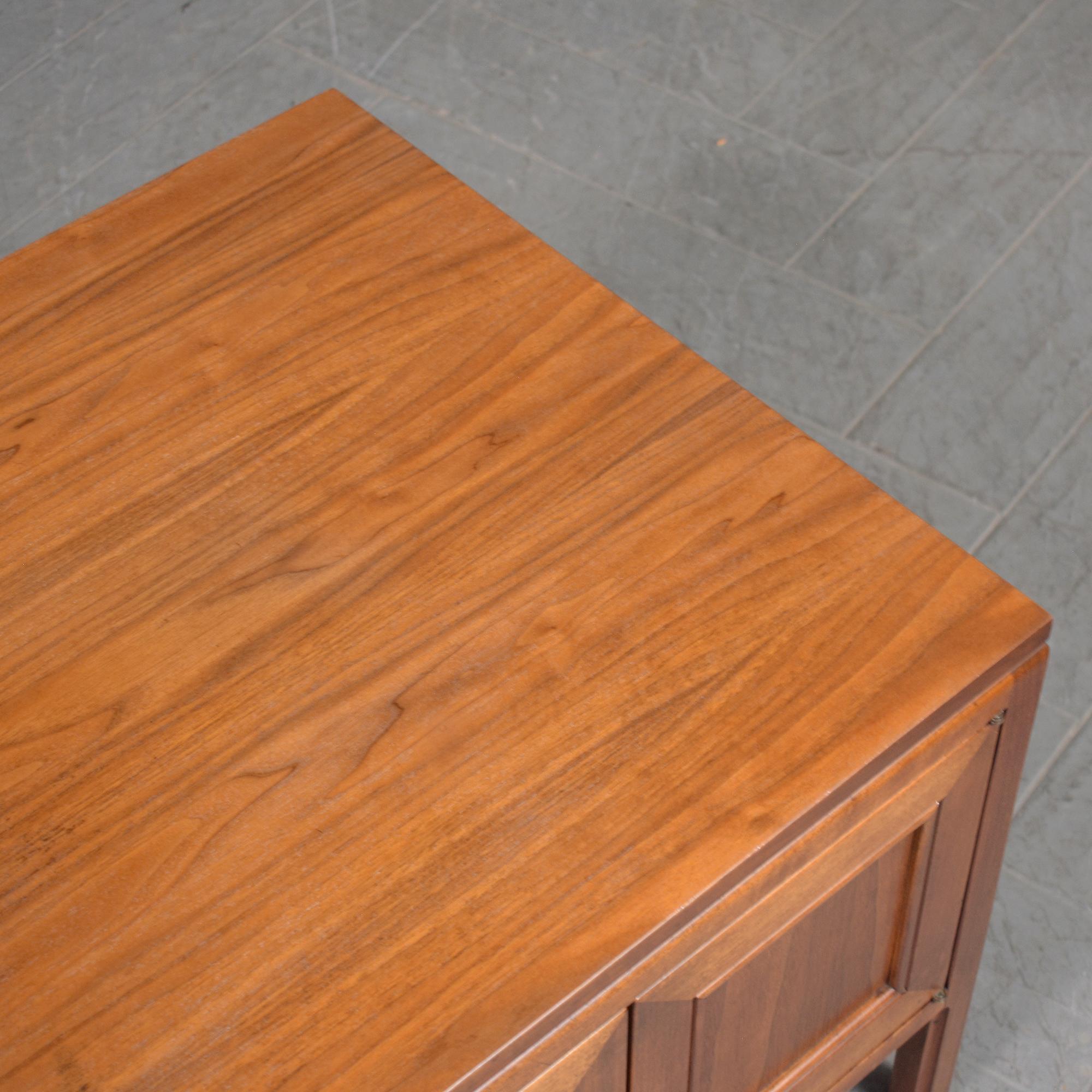 Restored Mid-Century Modern Walnut Nightstands with Storage For Sale 2