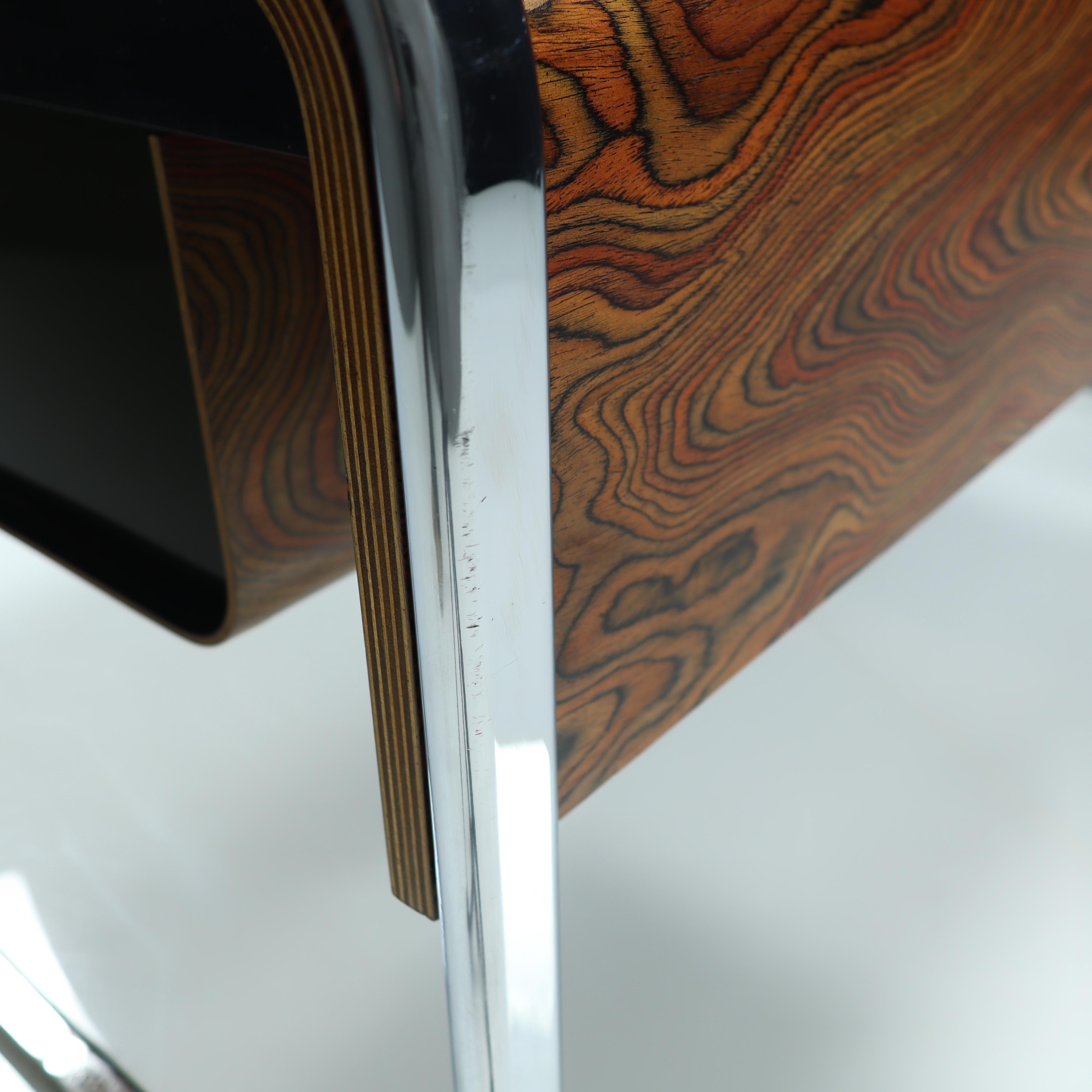 Restored Mid-Century Modern Zebrawood Desk by Peter Protzman for Herman Miller 6