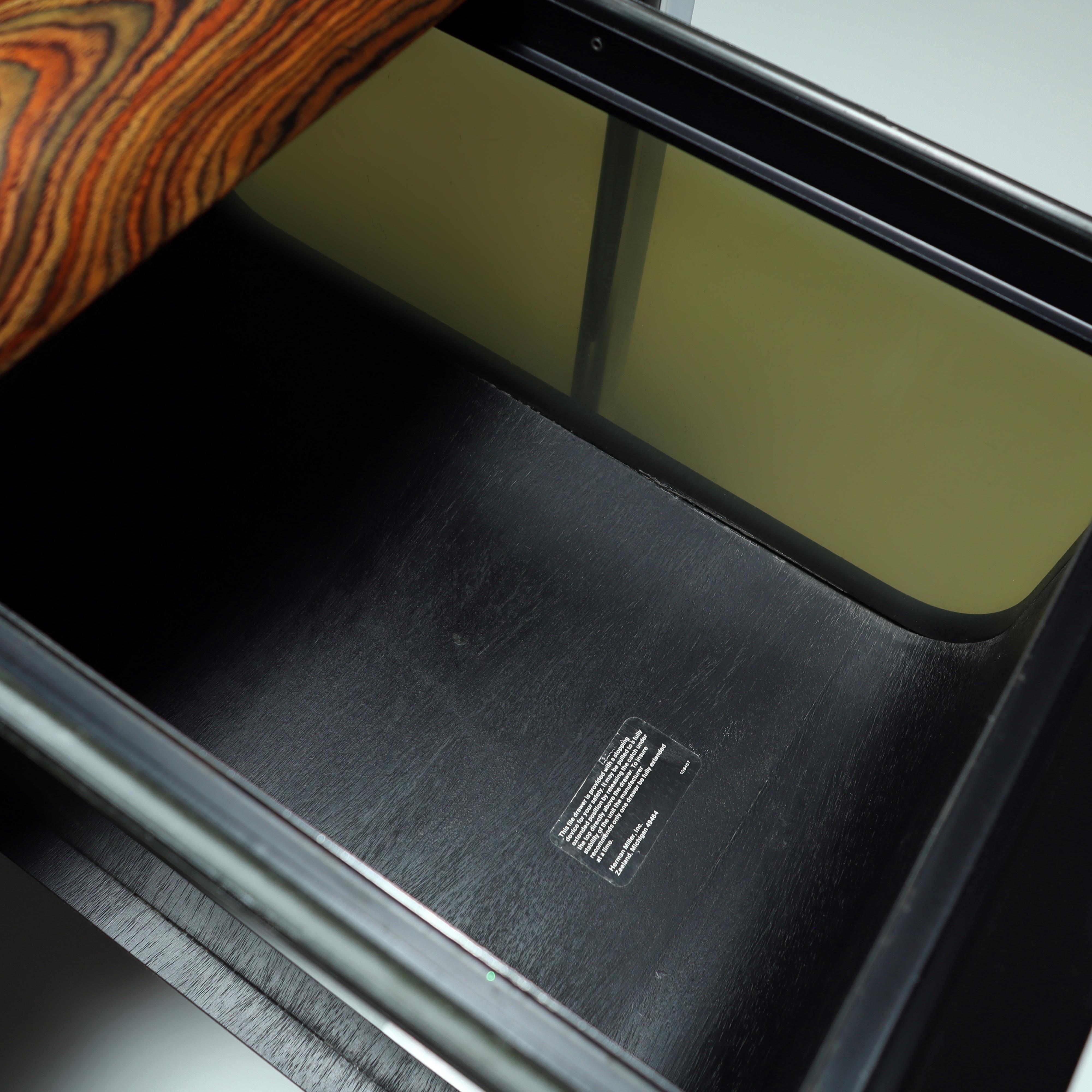 Restored Mid-Century Modern Zebrawood Desk by Peter Protzman for Herman Miller 8