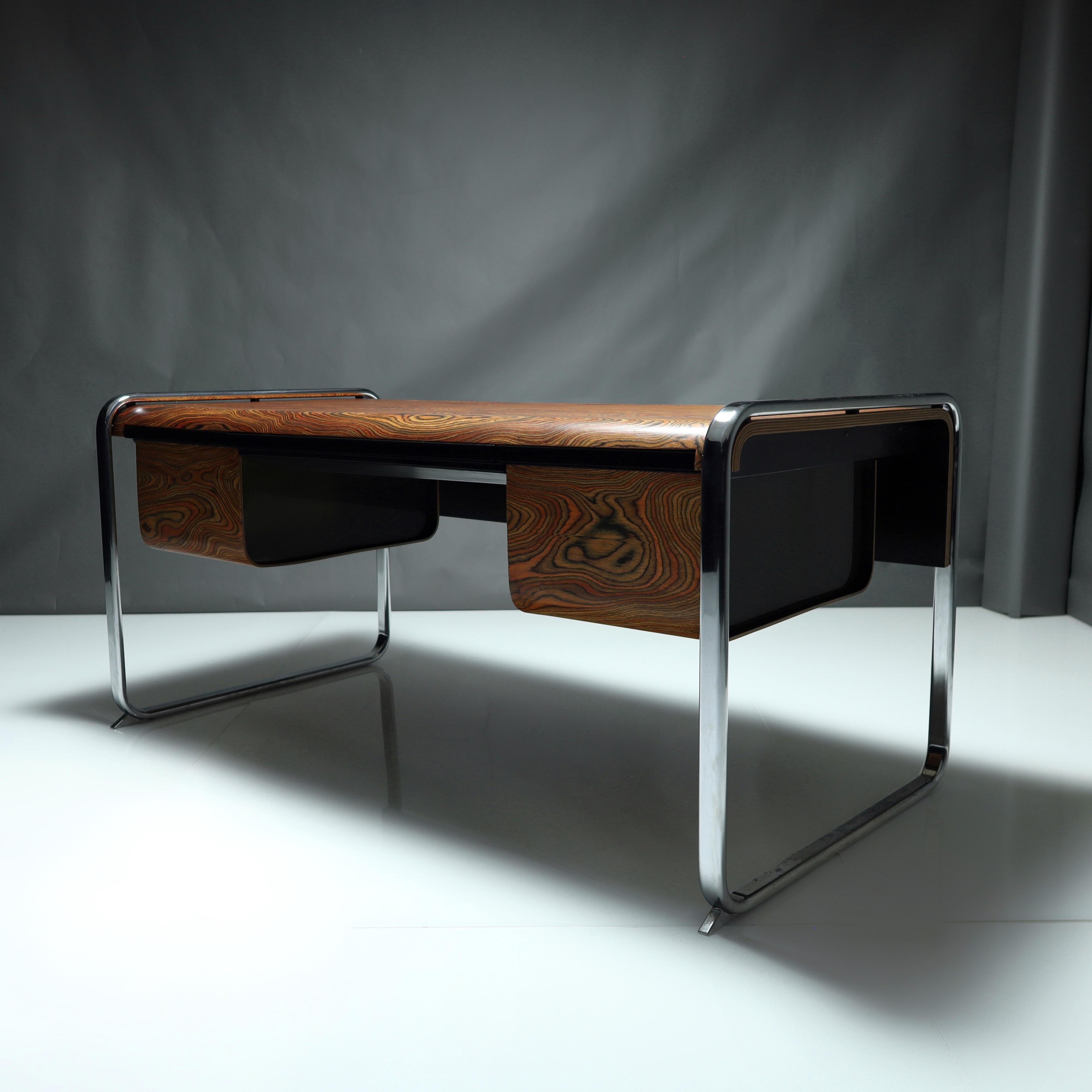 American Restored Mid-Century Modern Zebrawood Desk by Peter Protzman for Herman Miller