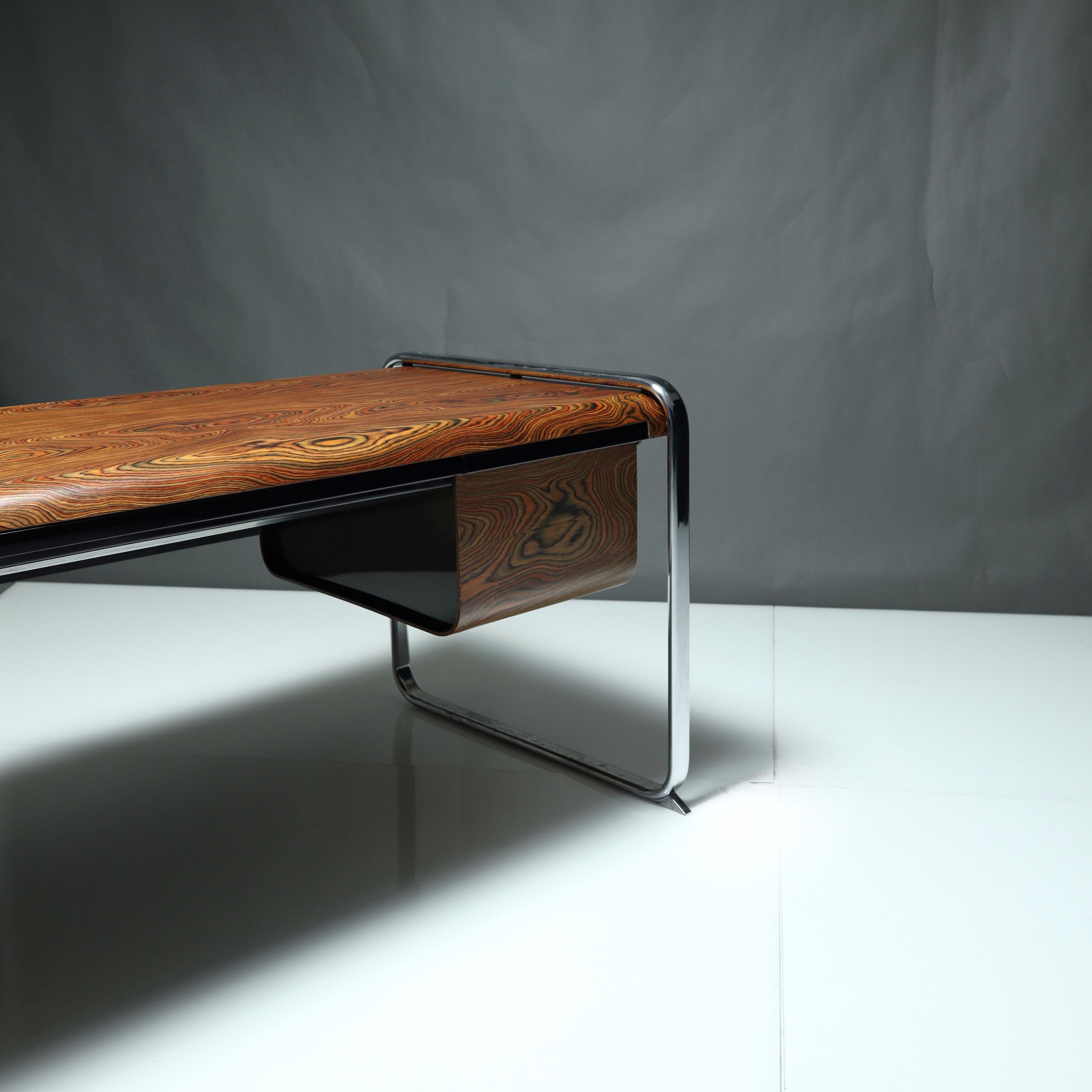 Restored Mid-Century Modern Zebrawood Desk by Peter Protzman for Herman Miller 2