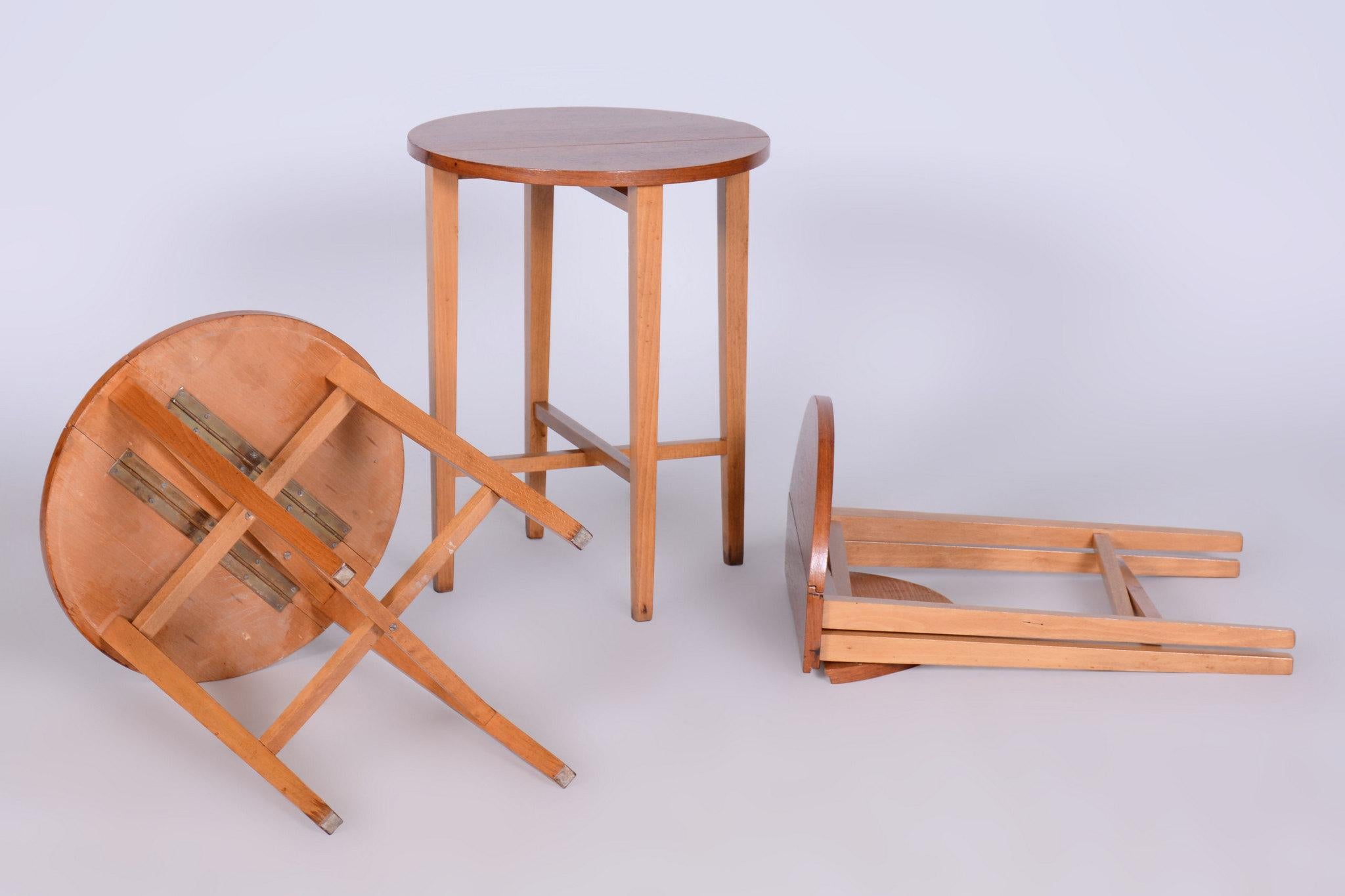 Restaurierte Beistelltische aus der Mitte des Jahrhunderts, von Poul Hundevad, Buche, Tschechisch, 1960er Jahre im Angebot 8