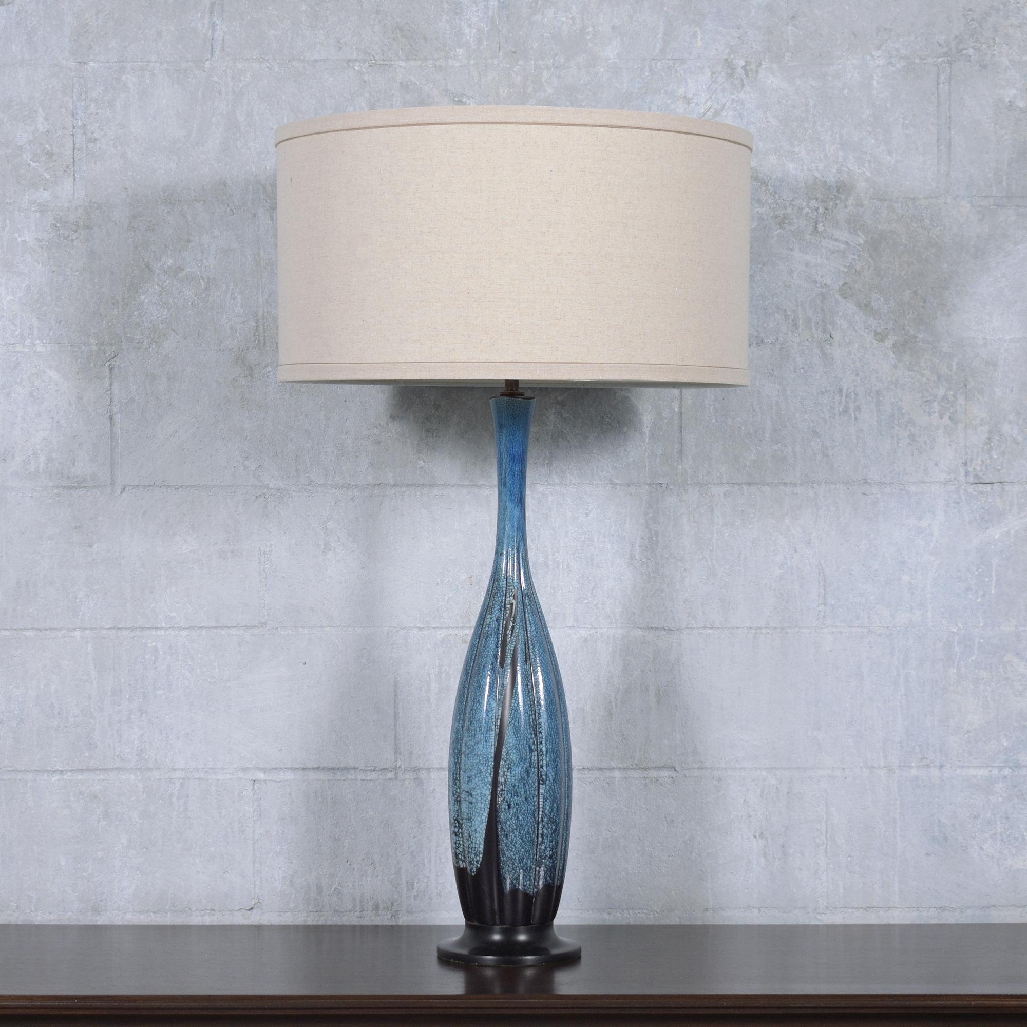 Vintage Mid-Century Porcelain Table Lamps: Timeless Elegance & Design In Good Condition For Sale In Los Angeles, CA
