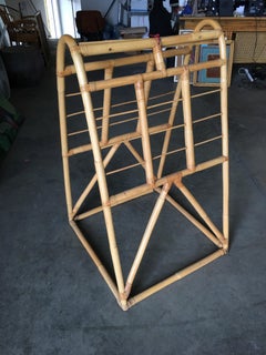Restored Midcentury Rattan Arched Drying Rack