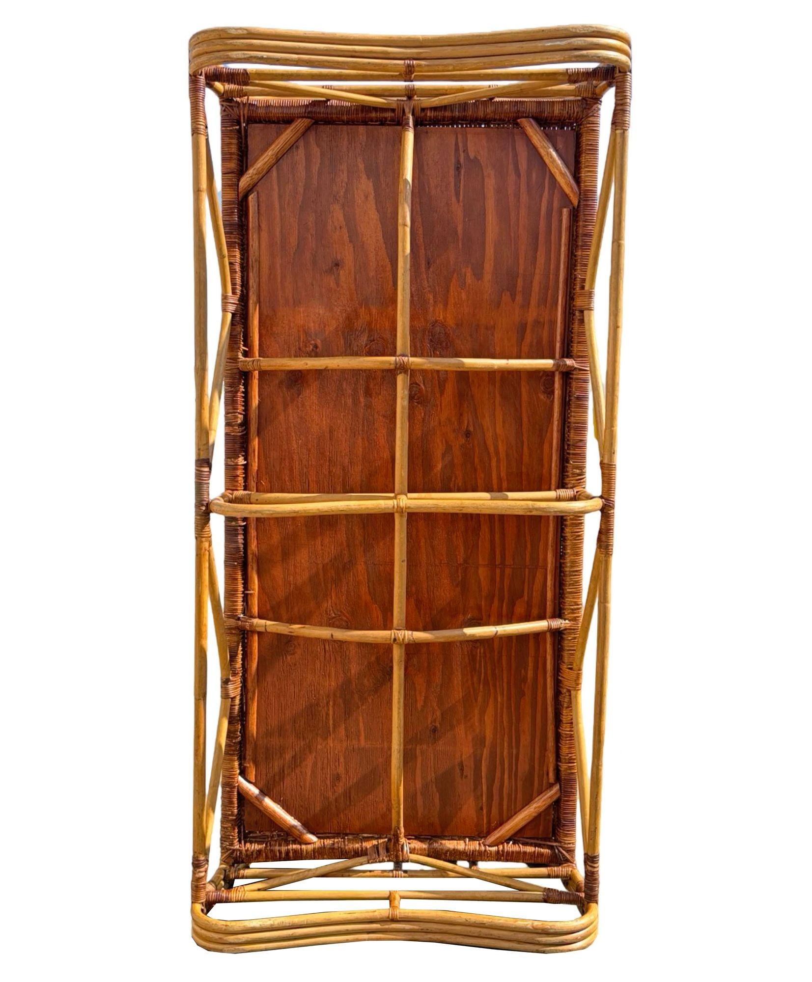 Restored Mid-Century Rattan Day Bed Frame w/ Woven Top 2