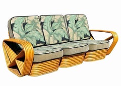 Restored Midcentury Rattan, Living Room Seating Set