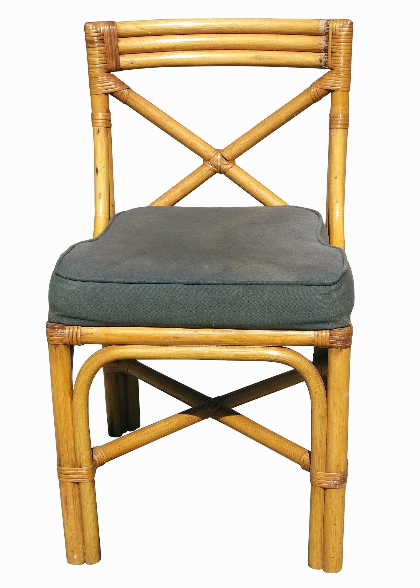 Restaurierter Rattantisch aus der Mitte des Jahrhunderts mit Stühlen, Esstisch-Set (20. Jahrhundert) im Angebot