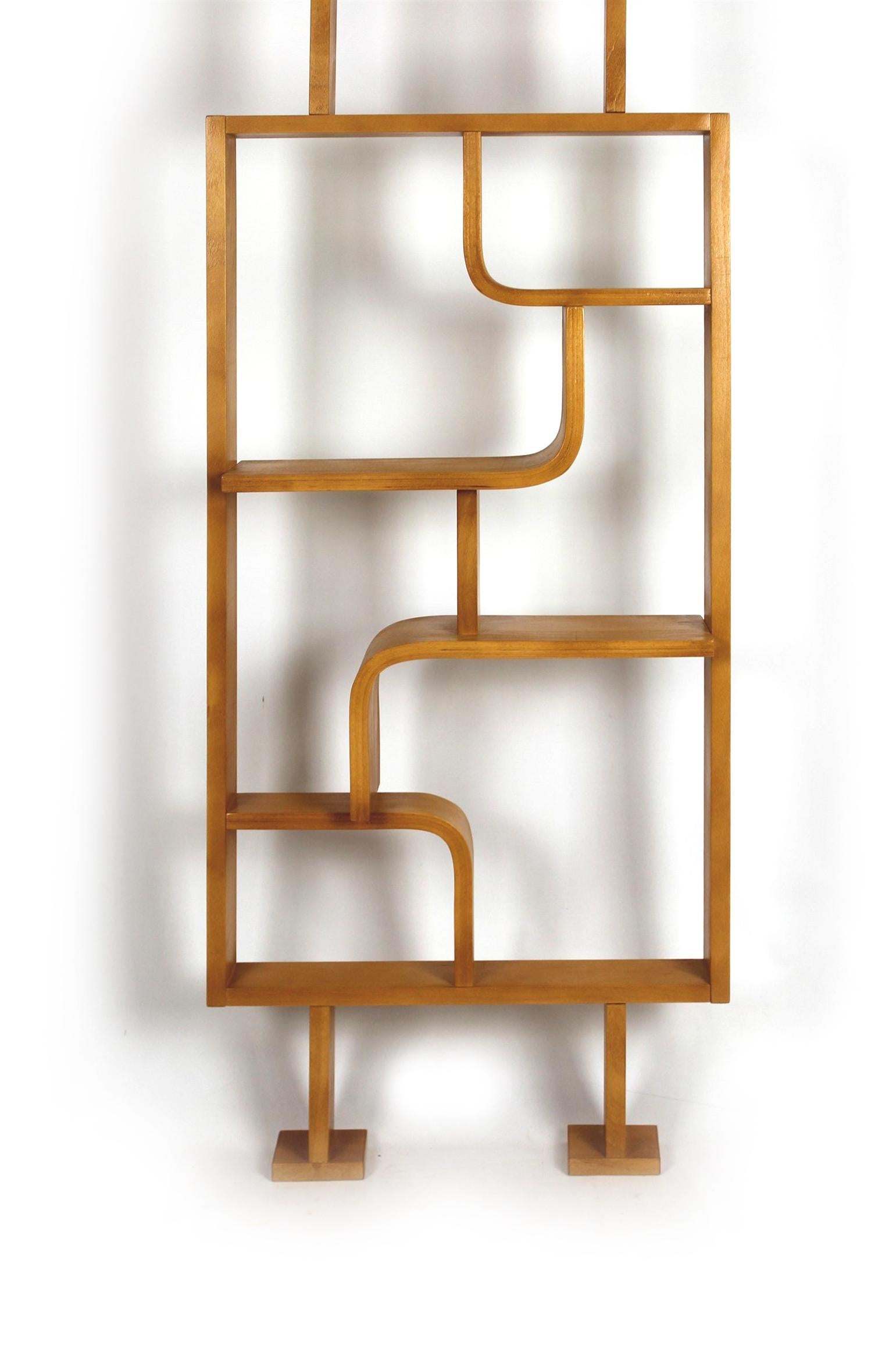 Plywood Restored Mid-Century Room Divider by L. Volak for Drevopodnik Holesov, 1960s For Sale