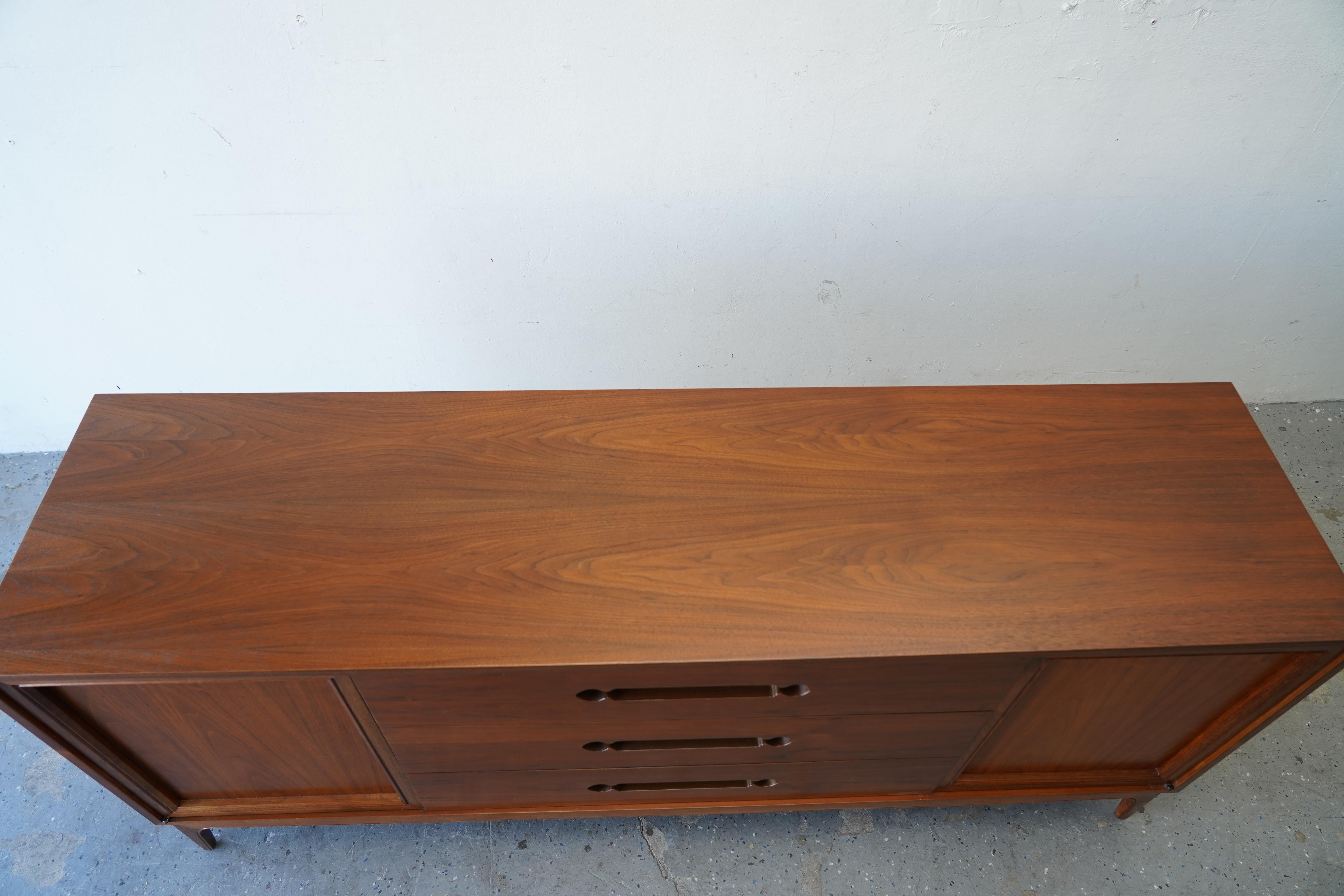 Restored Mid Century Sahara Low Boy Dresser Credenza For Sale 3