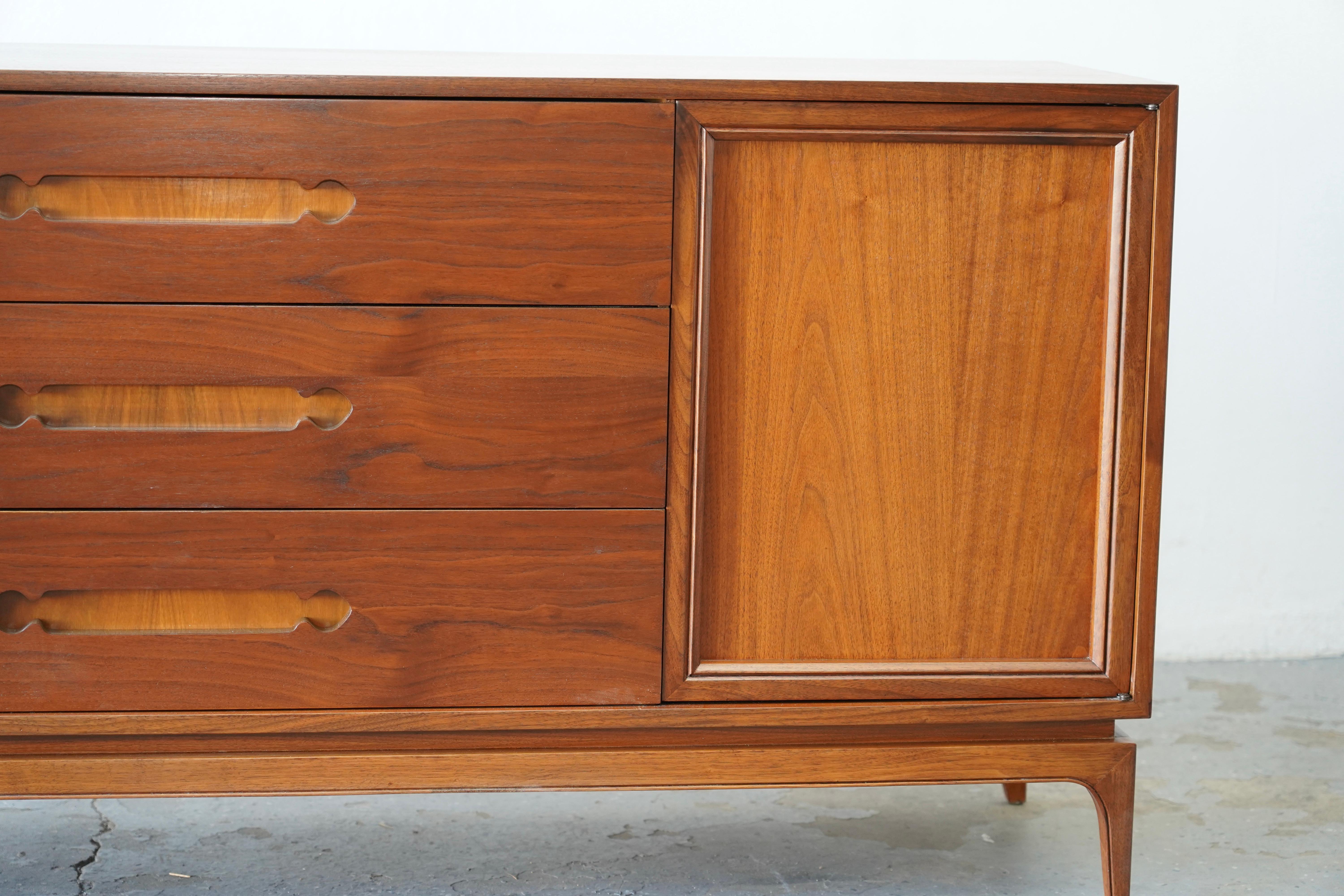 Mid-Century Modern Restored Mid Century Sahara Low Boy Dresser Credenza For Sale