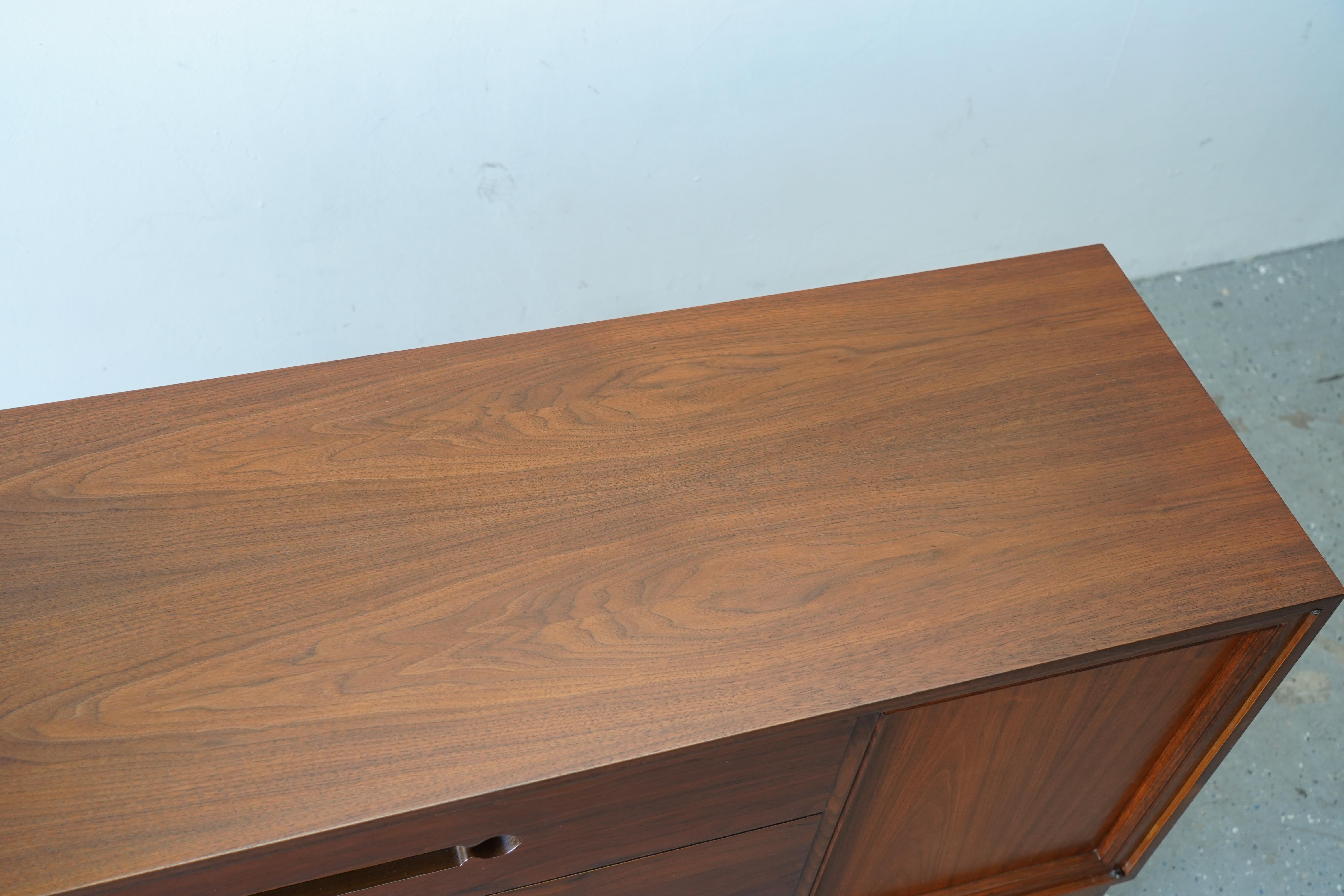 Restored Mid Century Sahara Low Boy Dresser Credenza For Sale 1