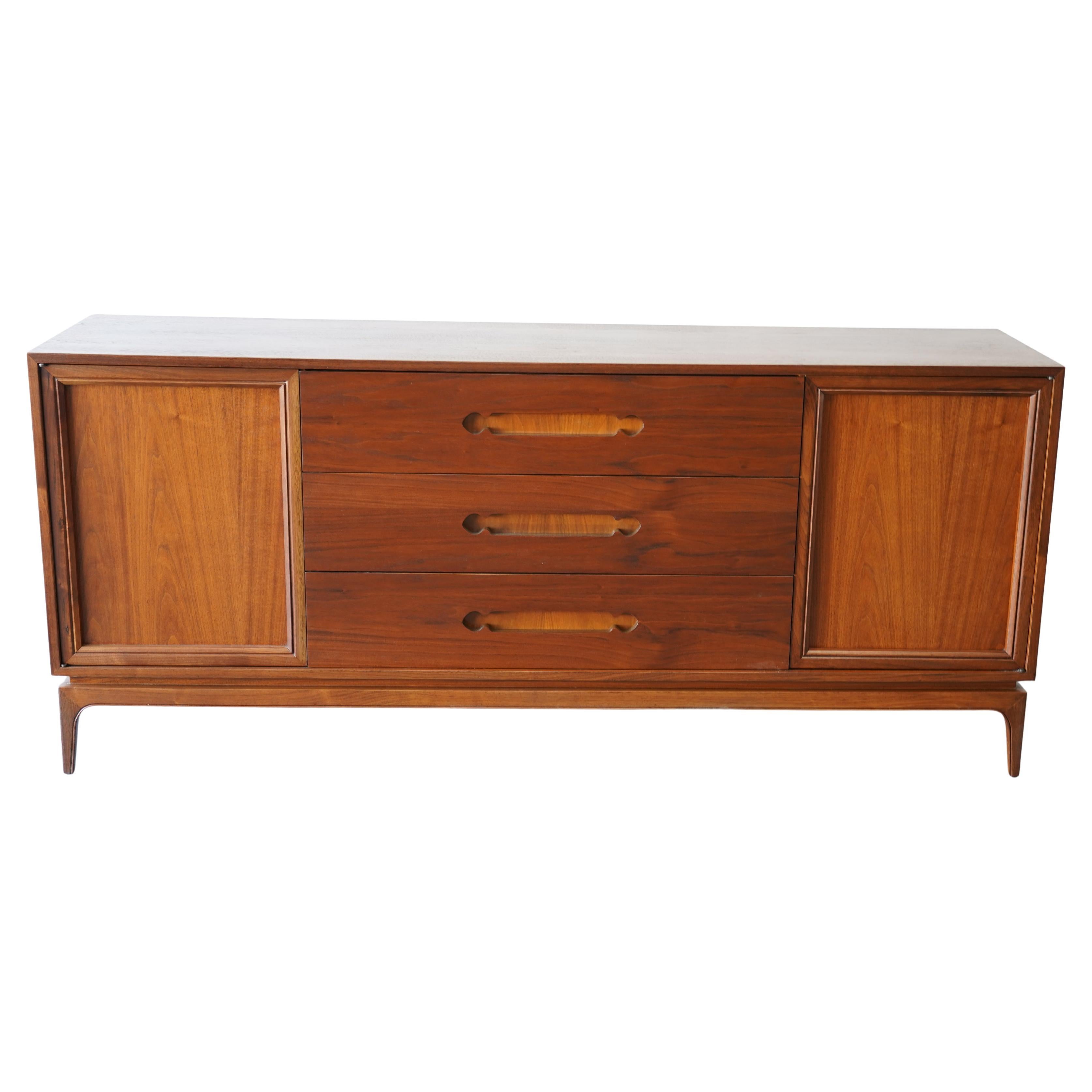 Restored Mid Century Sahara Low Boy Dresser Credenza For Sale
