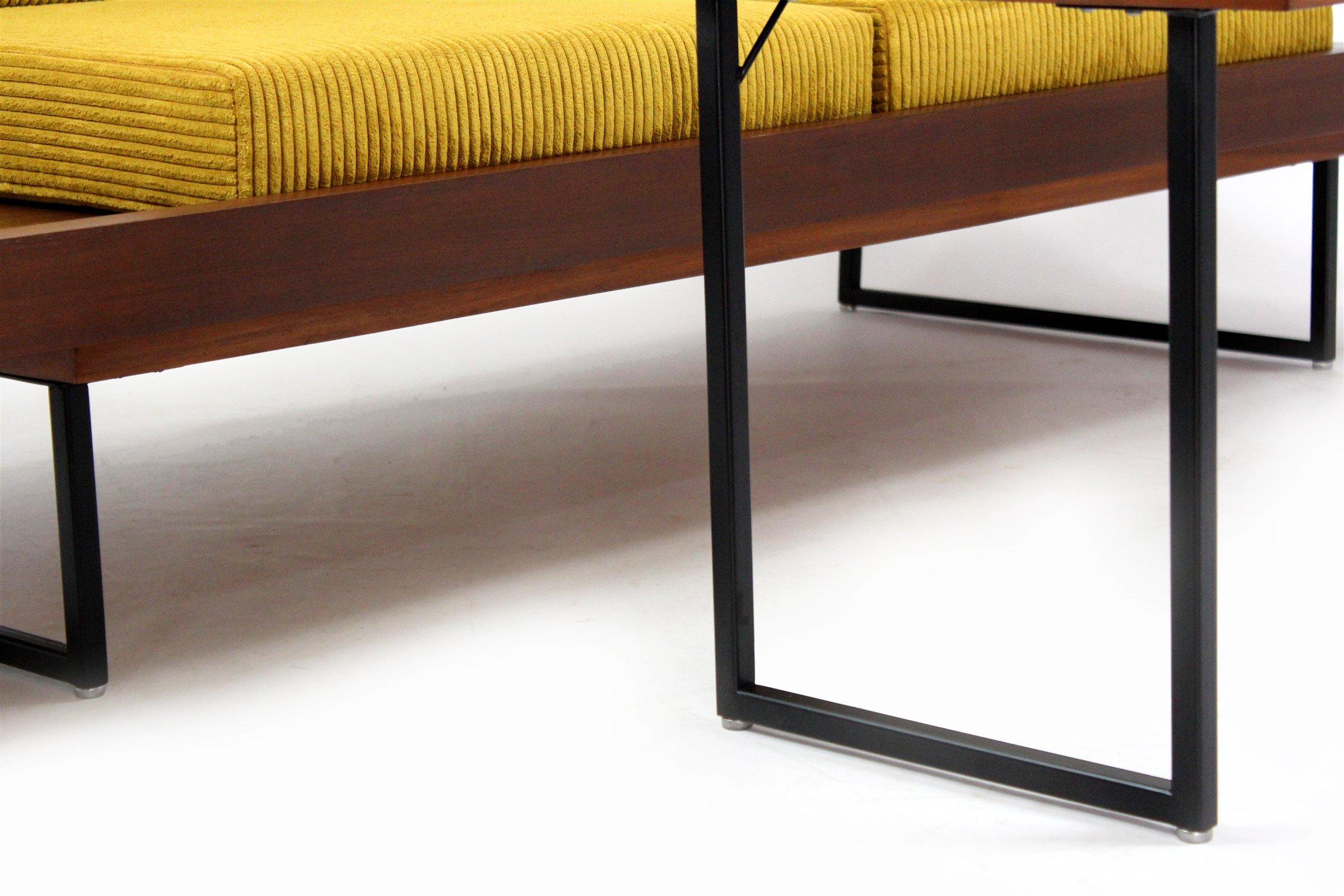 Restored Mid Century Sofa Daybed With Coffee Table from Interier Praha, 1960s For Sale 5